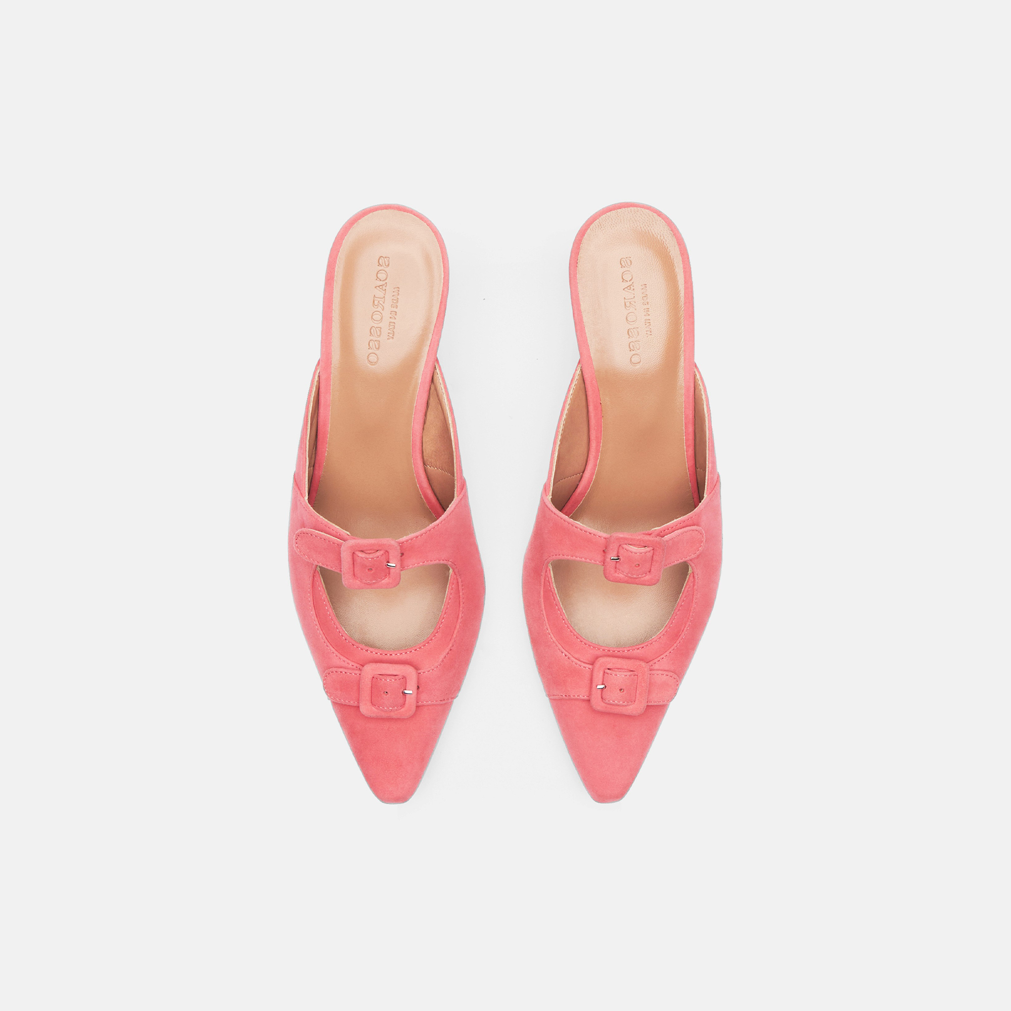 Scarosso Liz 55mm Suede Mules In Pink - Suede