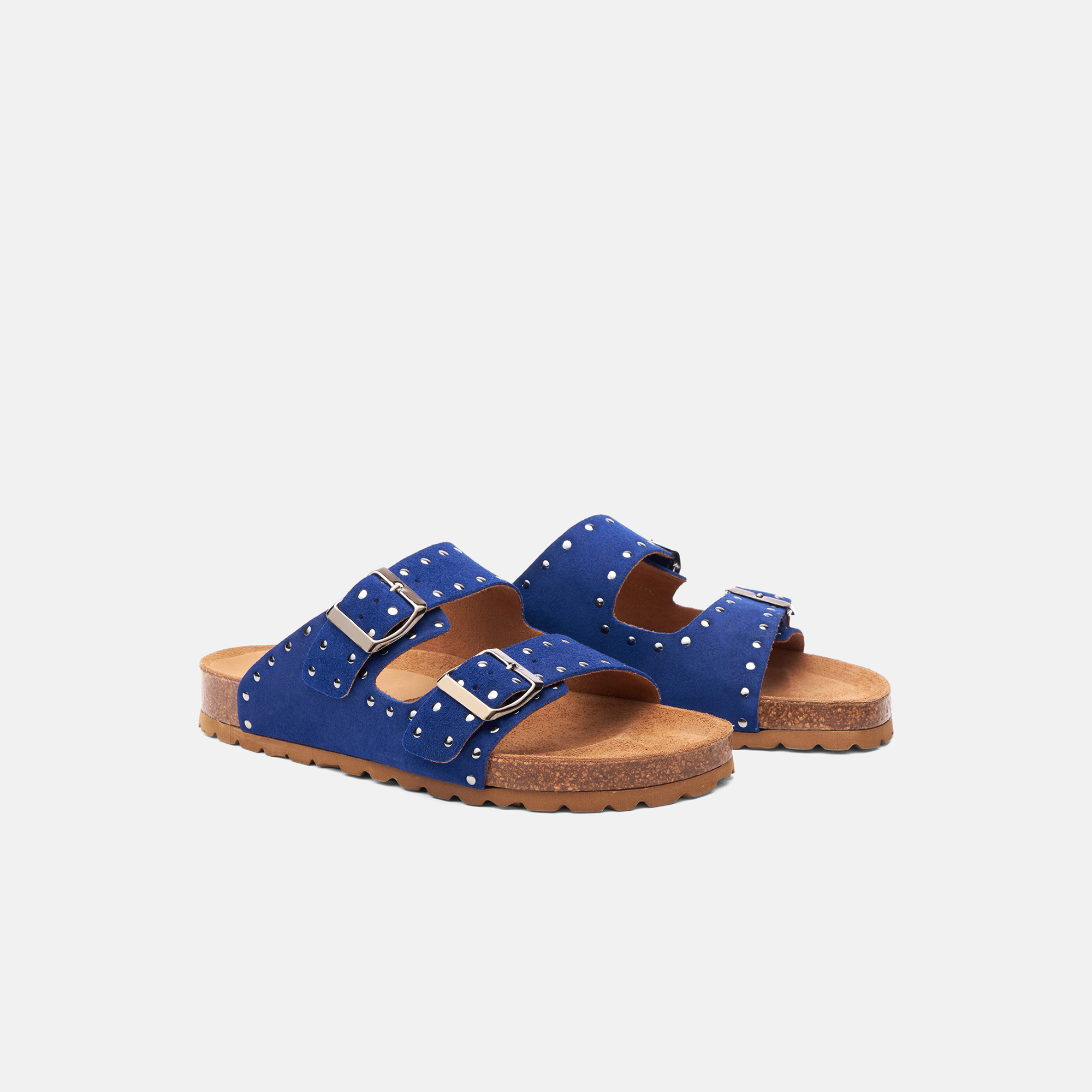 Shop Scarosso Delilah Blue Suede - Woman Sandals Blue In Blue - Suede