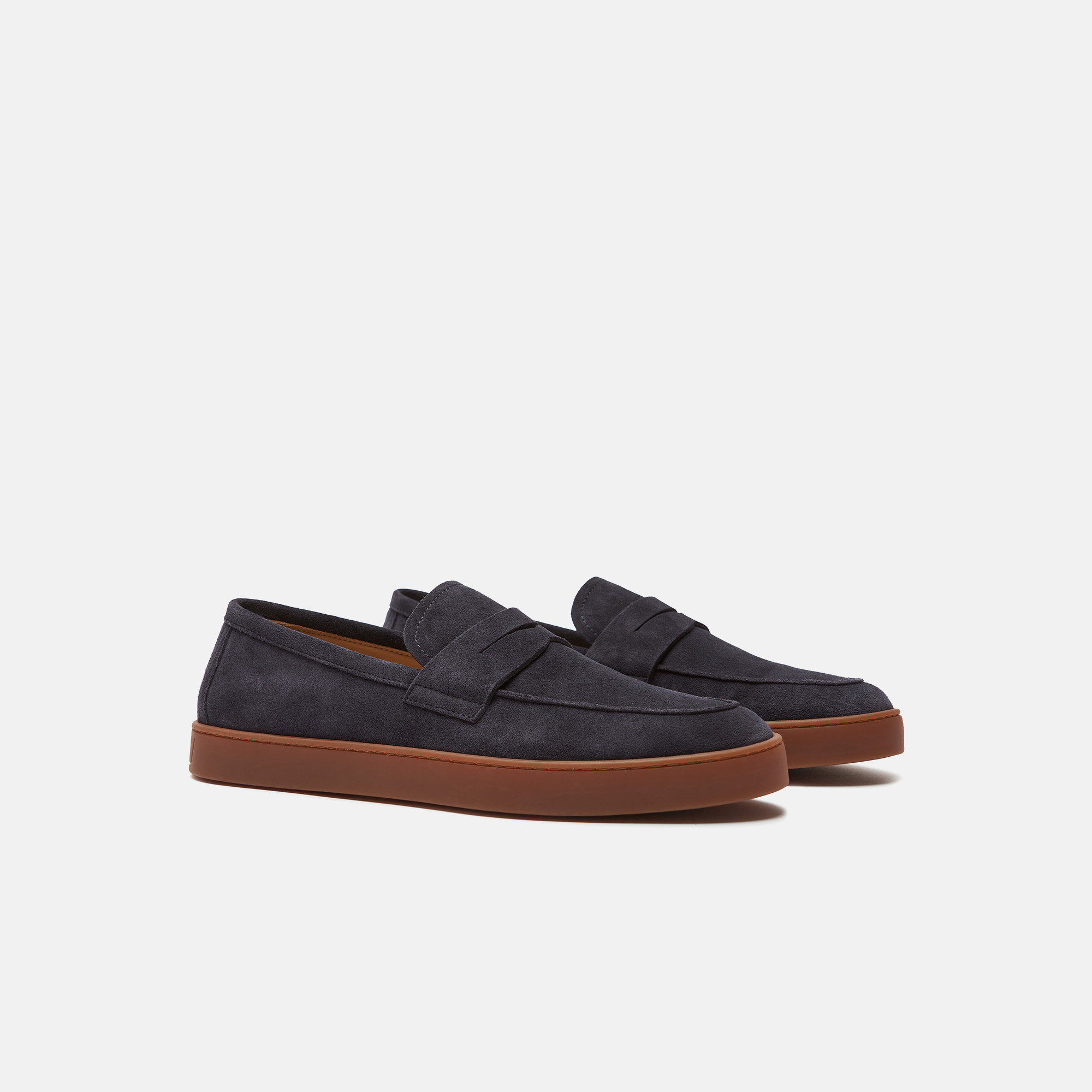 Scarosso Carlos Loafers In Blue - Suede
