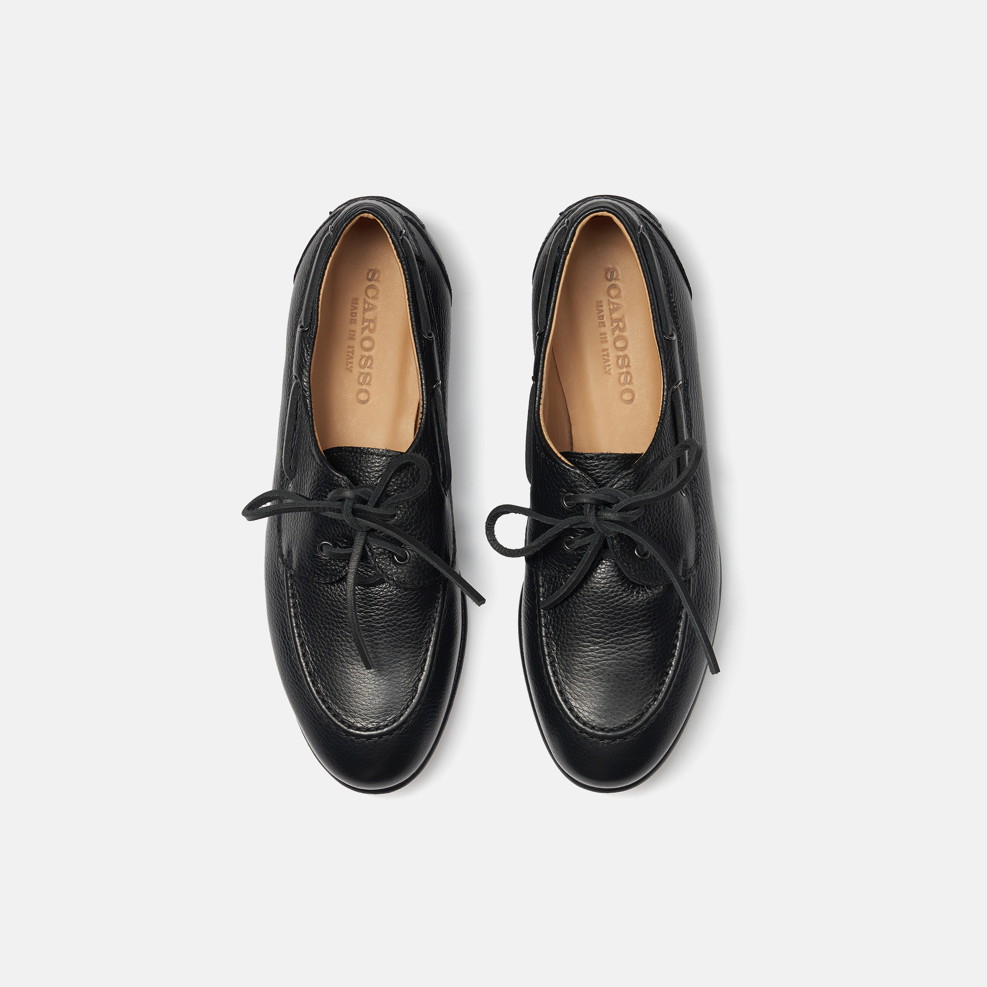 Scarosso Ginevra Grain Loafers In Black
