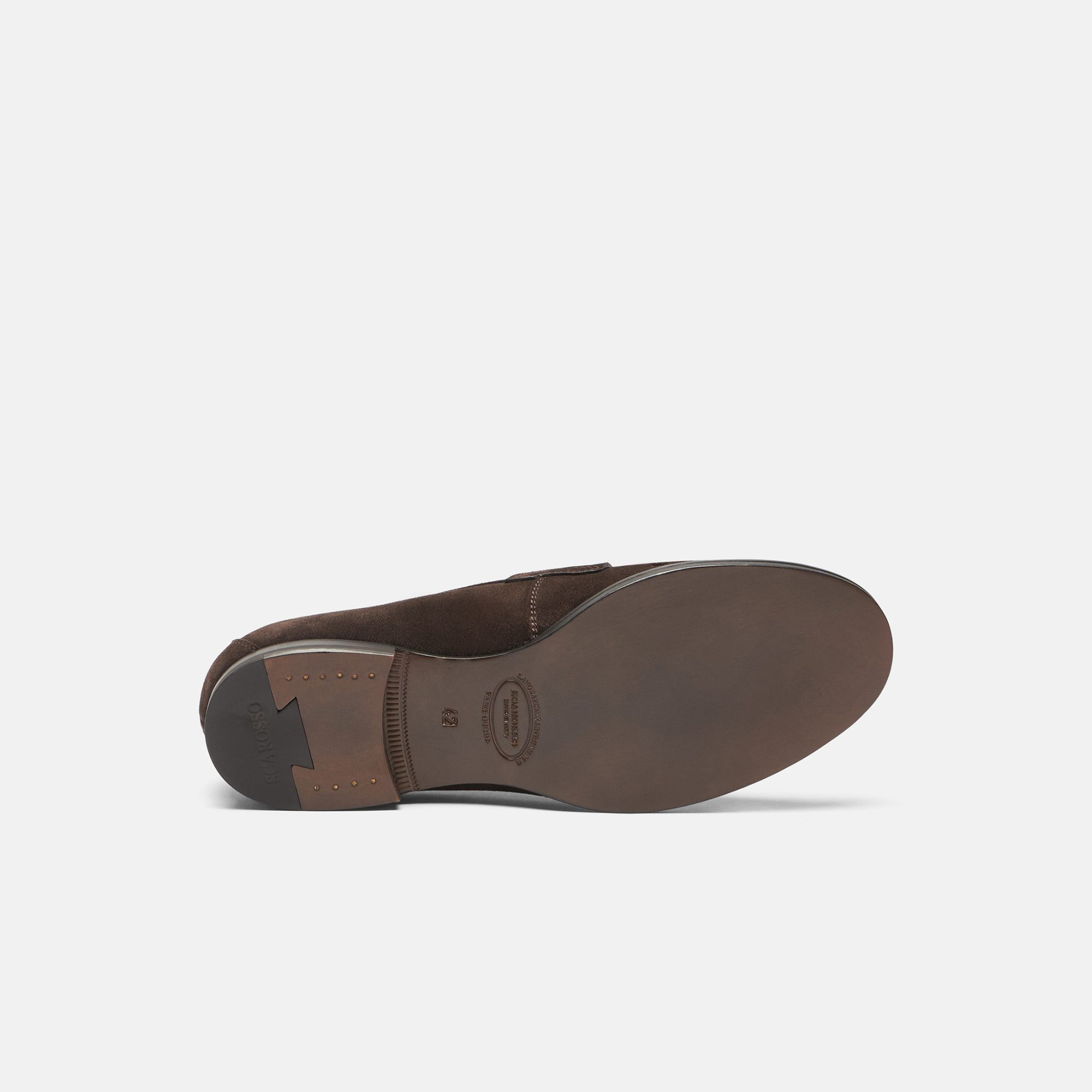 Scarosso Fred Round-toe Loafers In Brown - Suede