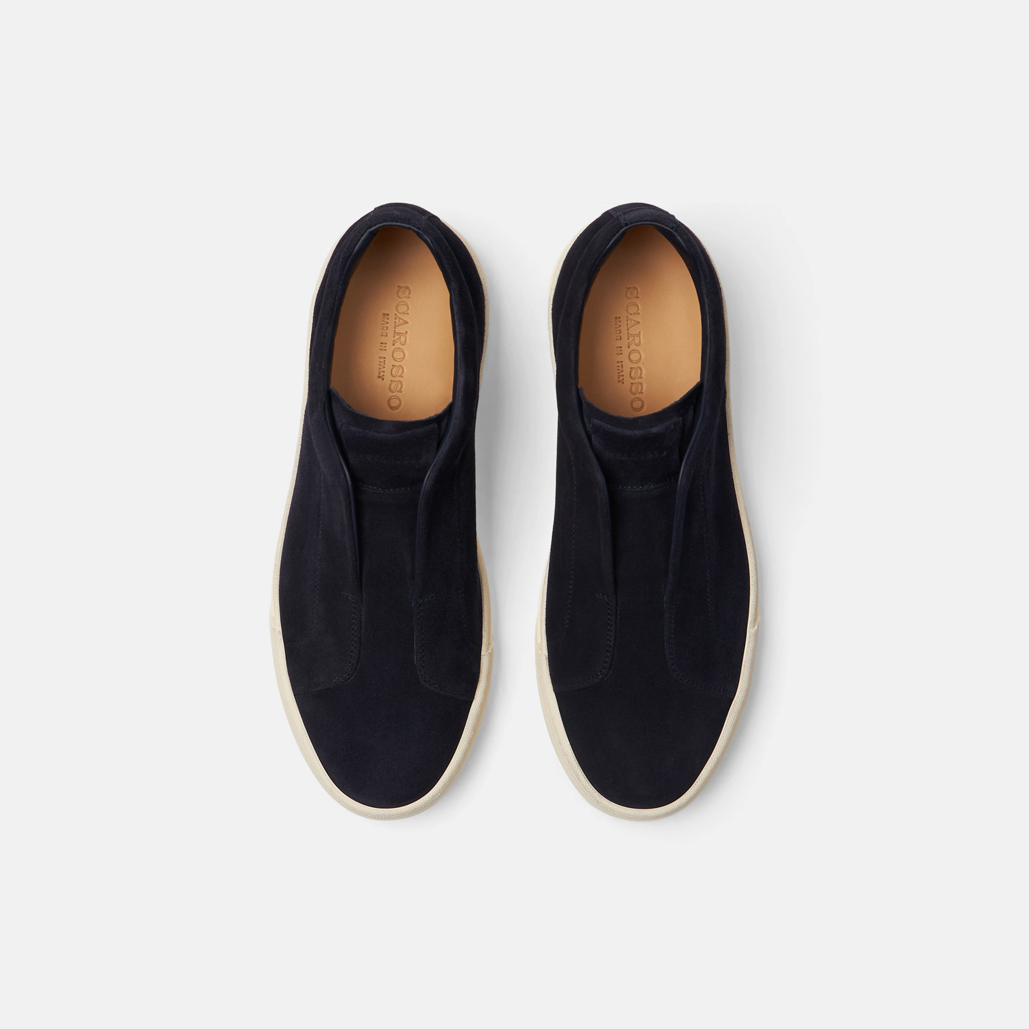 Scarosso Luca Slip-on Suede Sneakers In Blue - Suede
