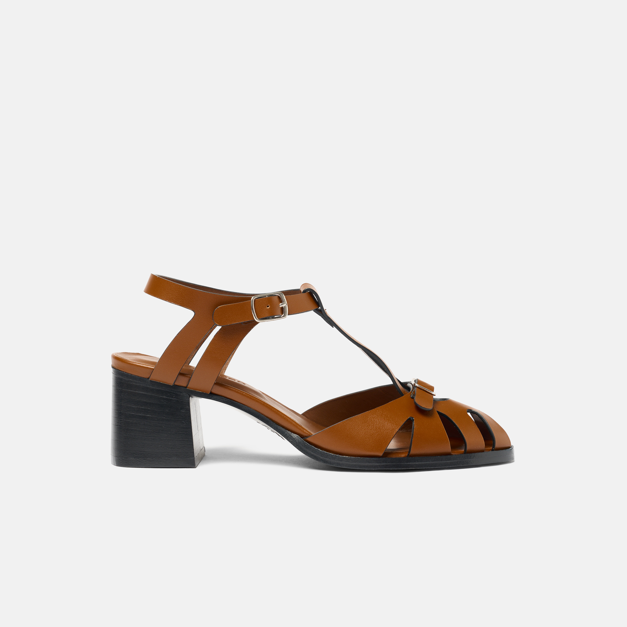Scarosso Giulia Fisherman Heeled Sandals In Brown