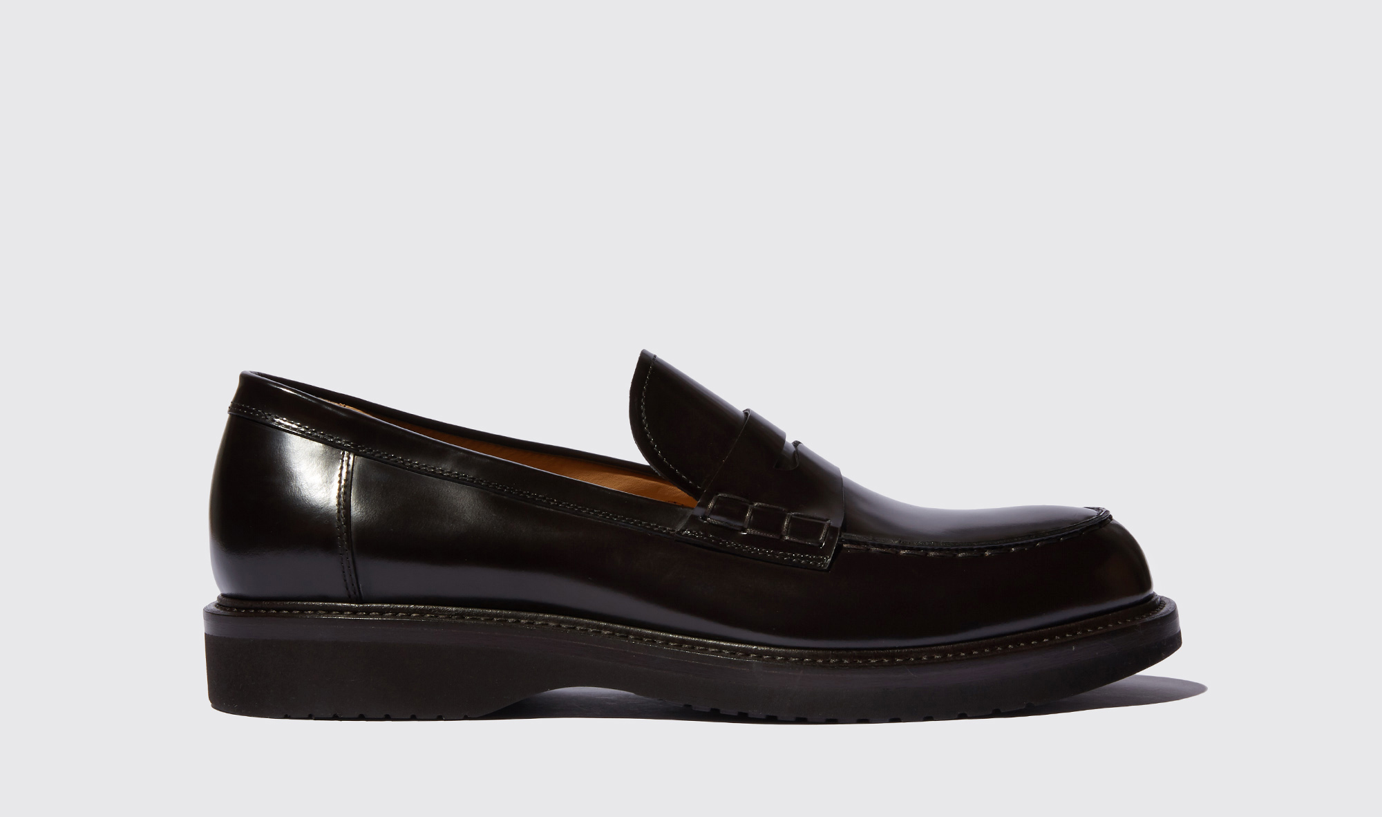 Shop Scarosso Milo Brown Bright - Man Loafers & Flats Brown In Brown - Brushed Calf