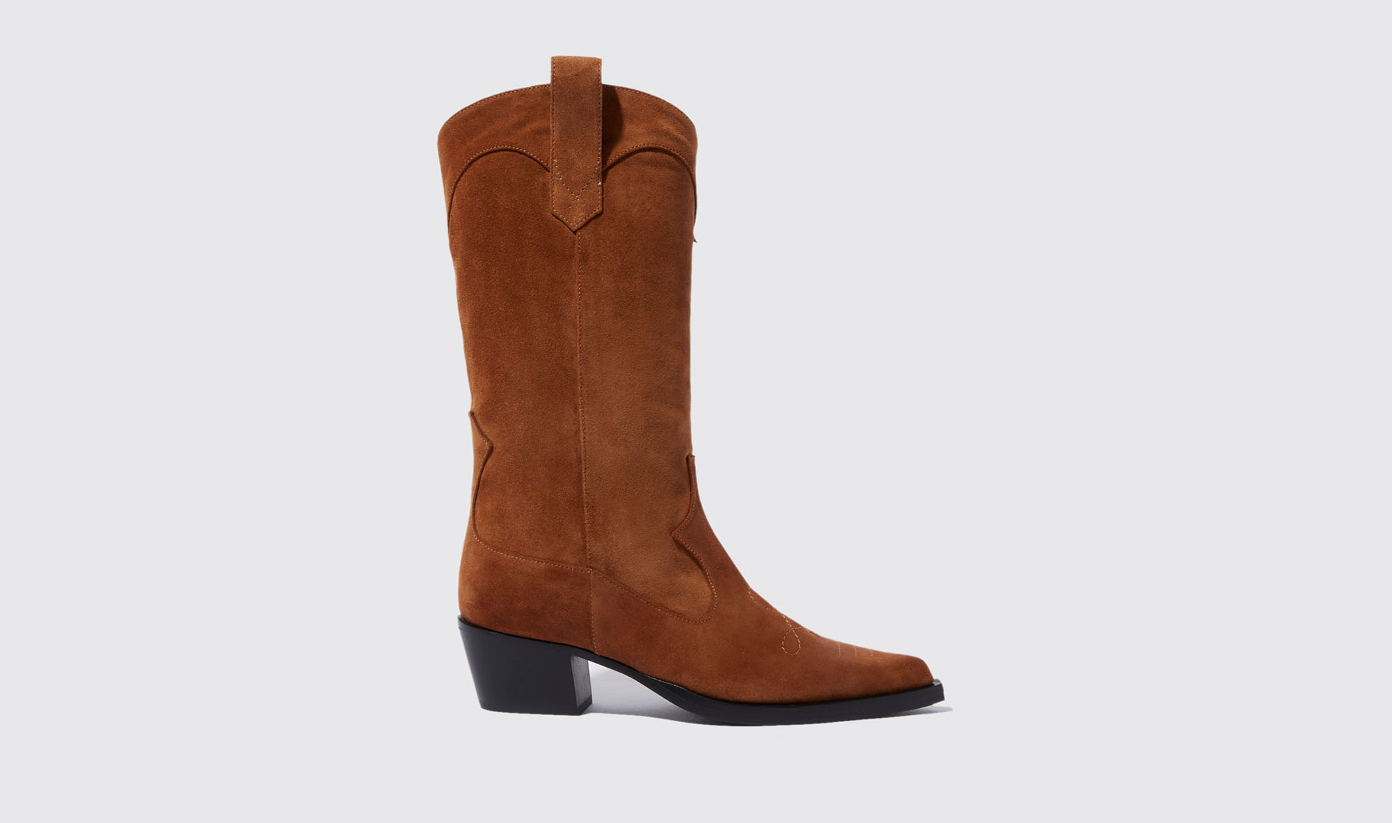 Scarosso Dolly Tan Suede - Woman Boots Tan In Tan - Suede
