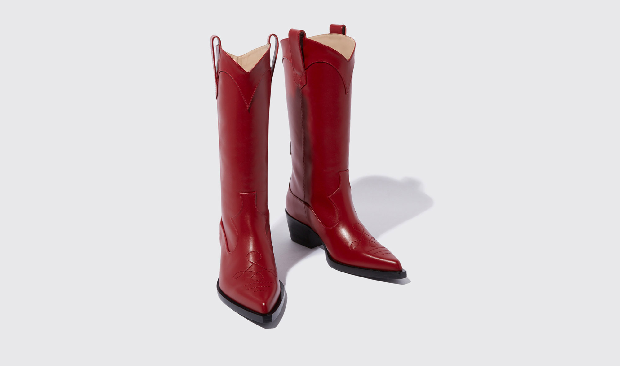 Shop Scarosso Dolly Red - Woman Boots Red In Red - Calf