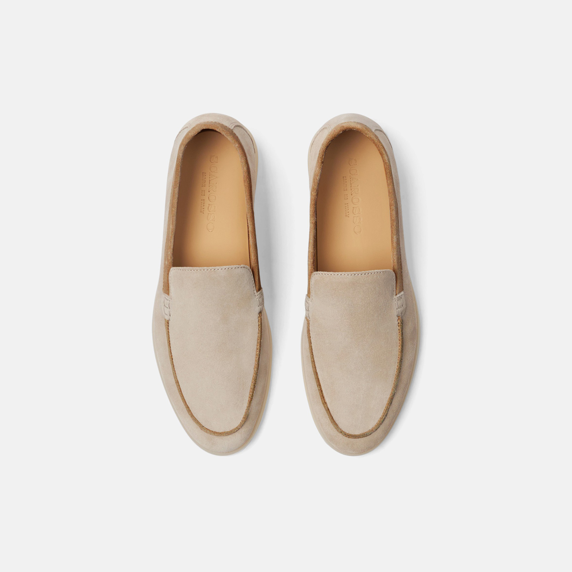 Scarosso Ludovica Suede Loafers In Sand & Beige - Suede