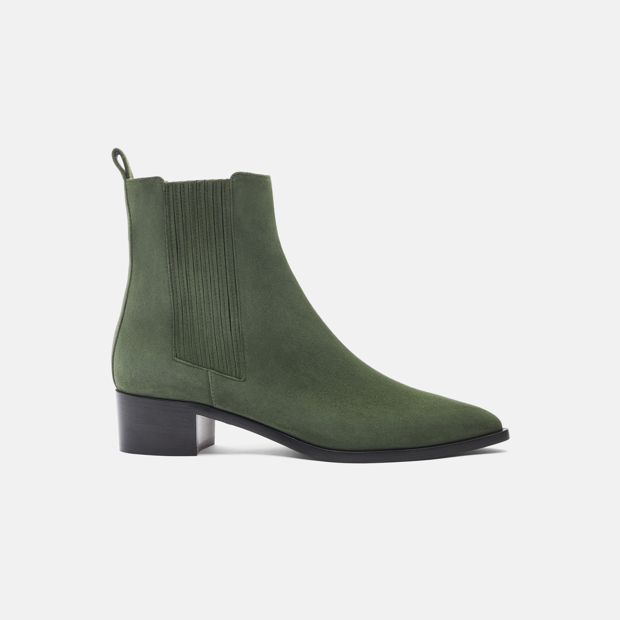 Scarosso Olivia Green Suede - Woman Chelsea Boots Green In Green_suede