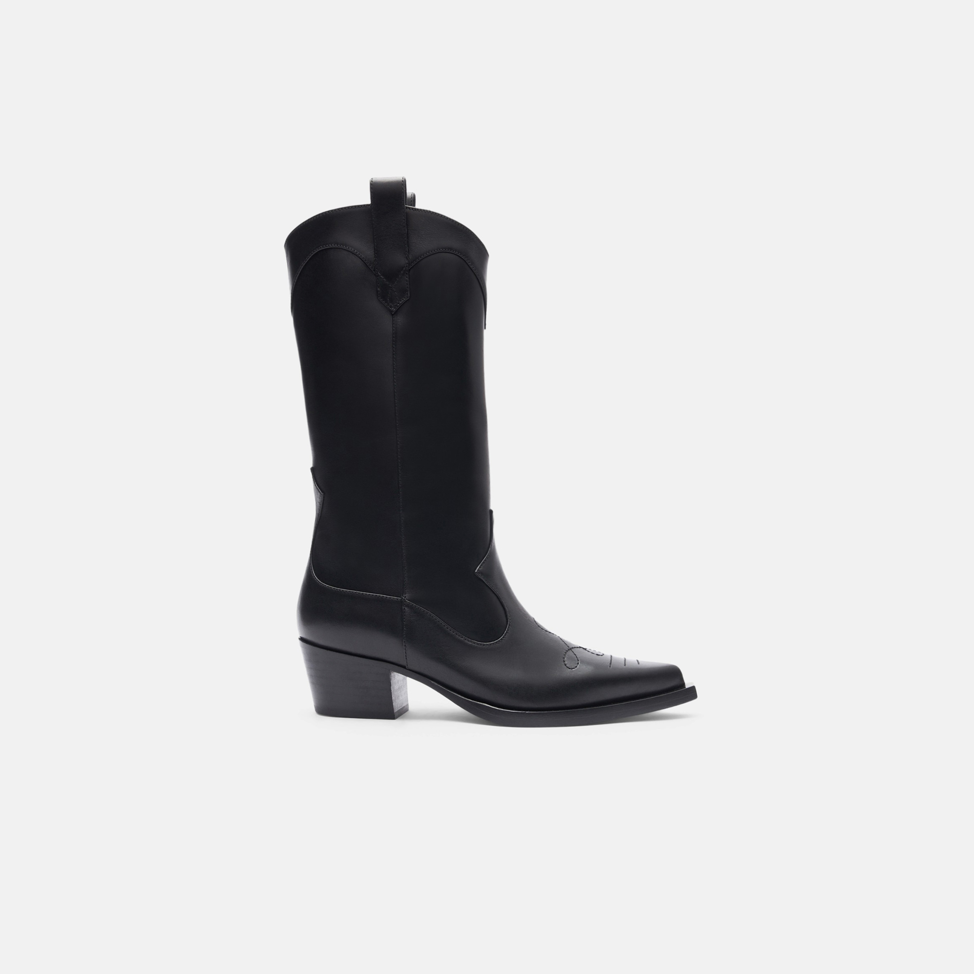 Scarosso Dolly 50mm Leather Boots In Black - Calf