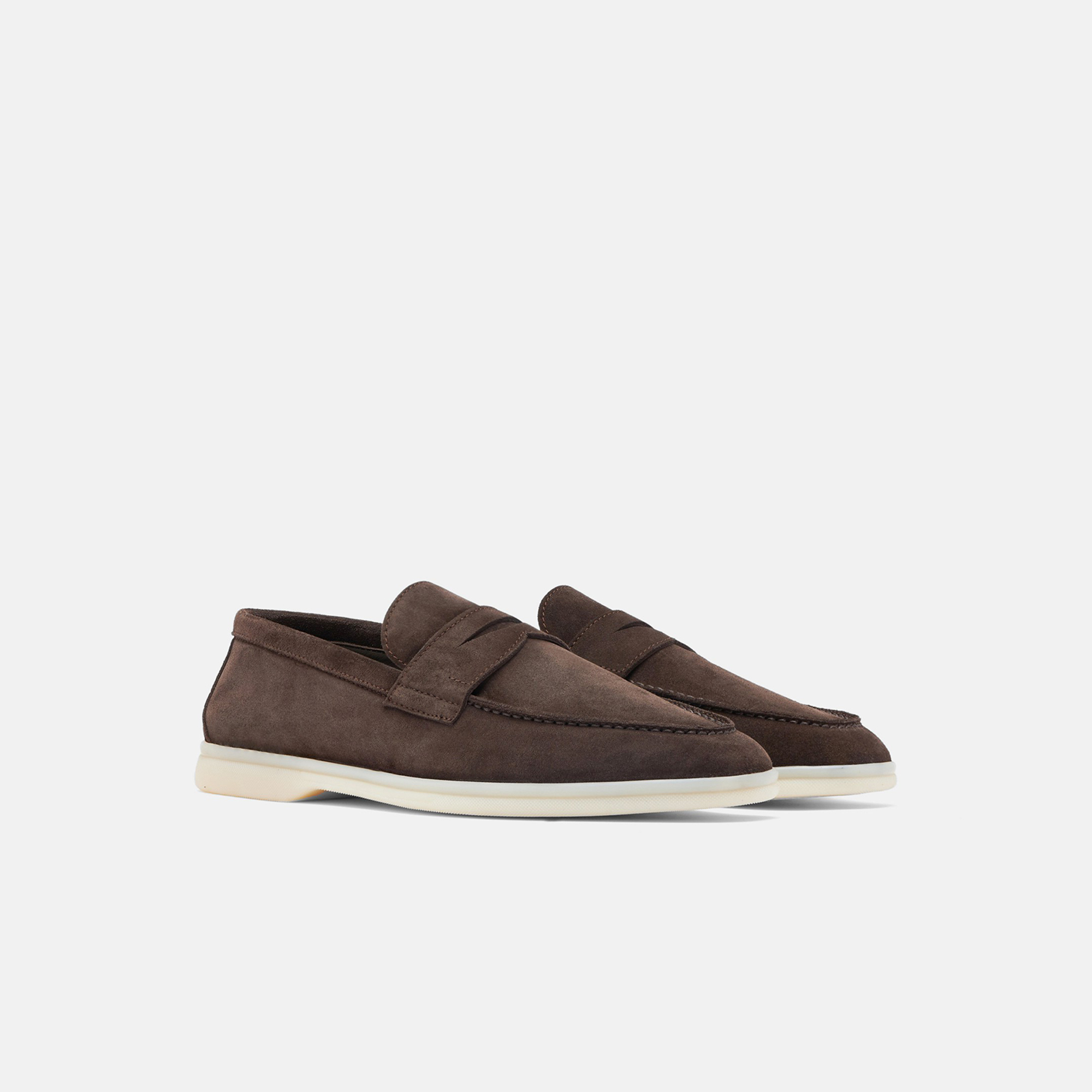 Shop Scarosso Luciano Brown Suede - Man Loafers Brown In Brown - Suede