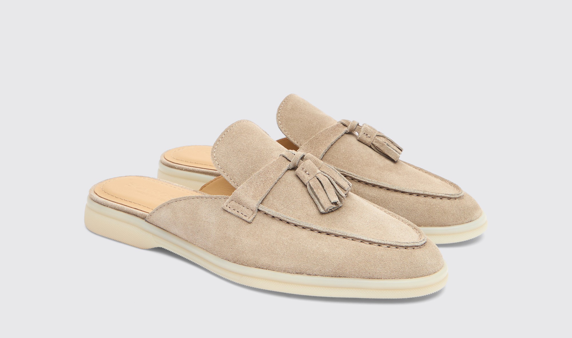 Shop Scarosso Lucrezia Sand Suede - Woman Mules Sand In Sand - Suede