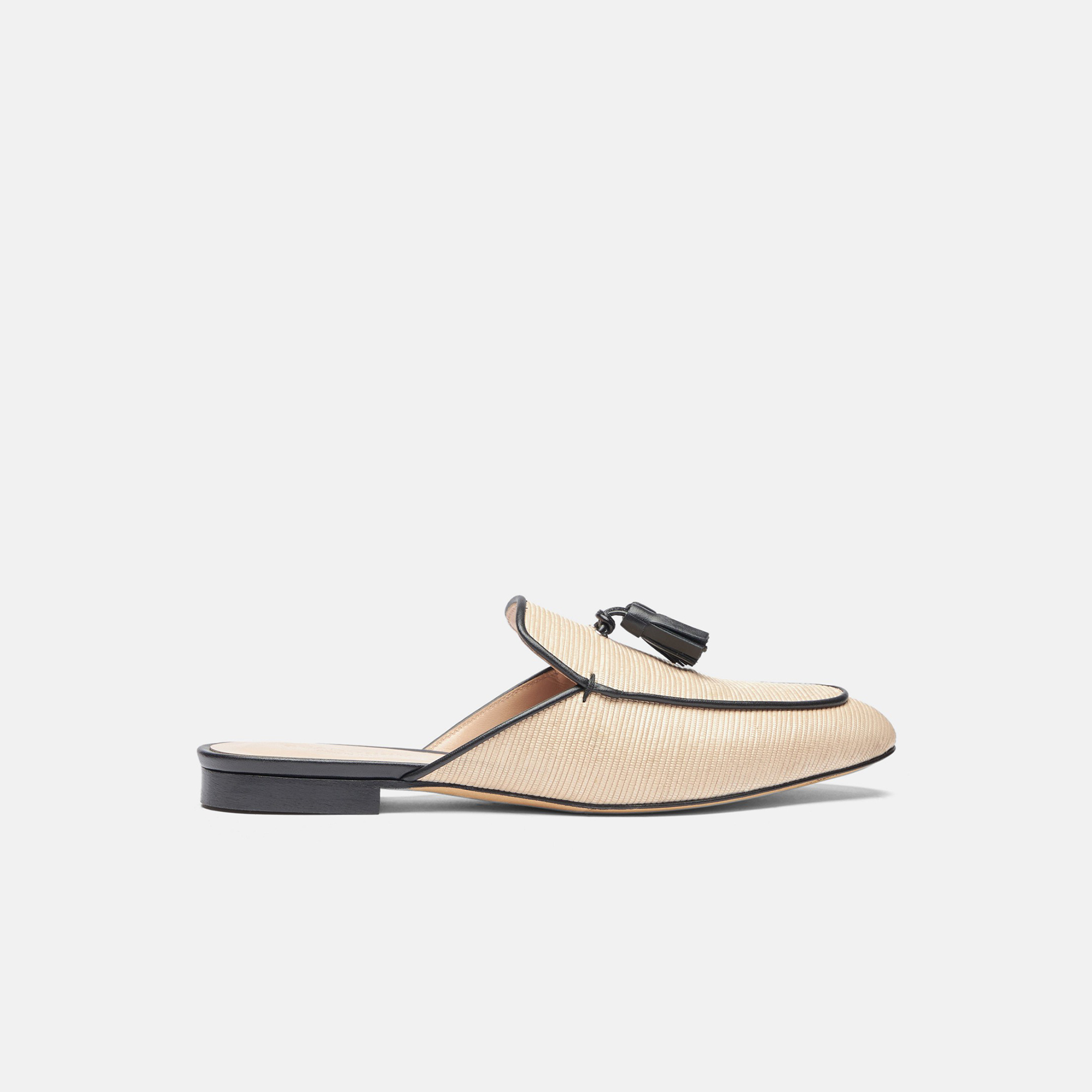 Shop Scarosso Giorgina Beige Straw - Woman Mules Beige In Beige - Straw