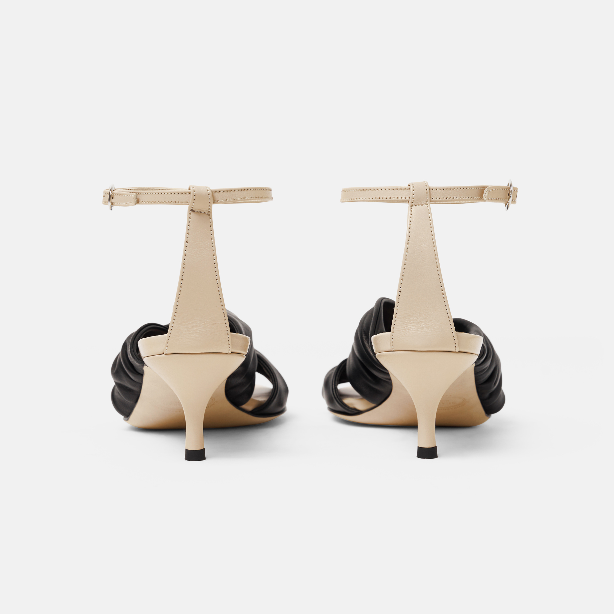 Shop Scarosso Knot Black In Black - Calf