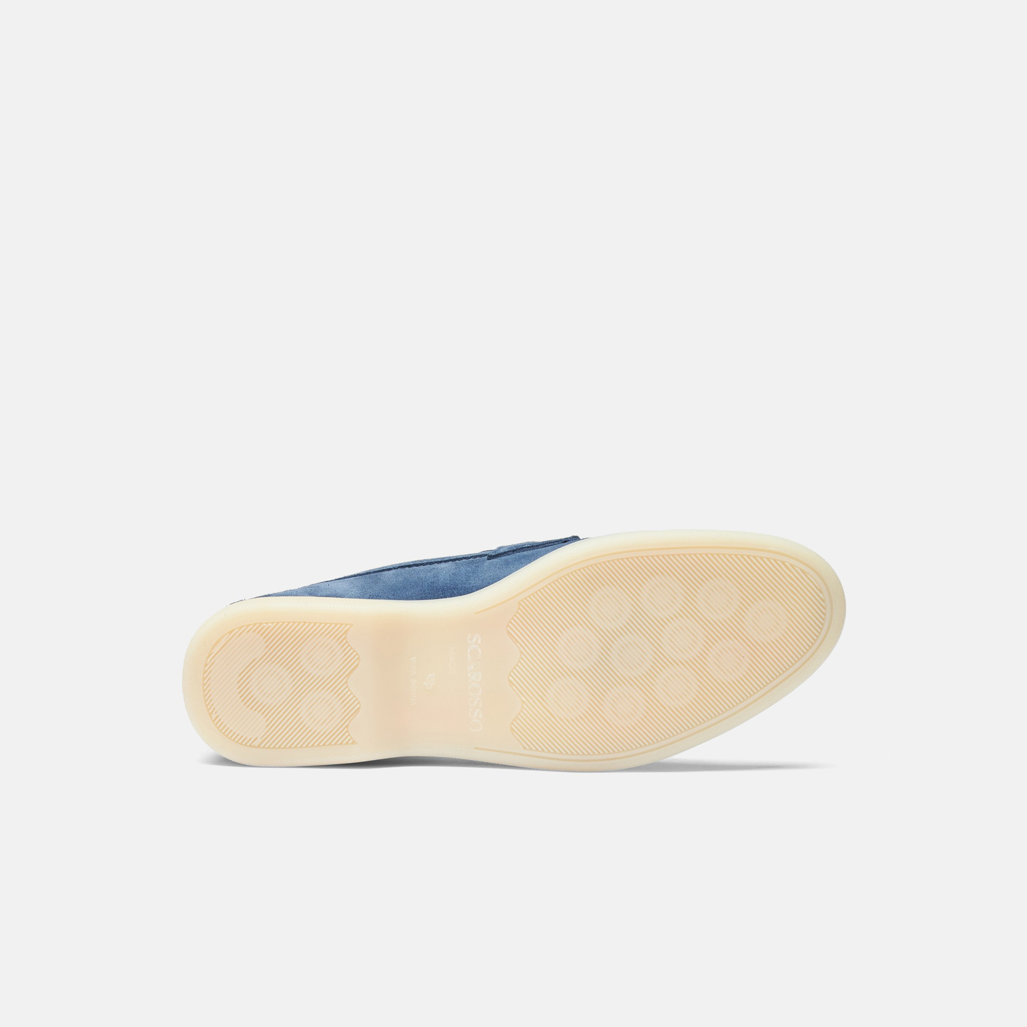 Scarosso Luciana Almond Toe Loafers In Steel - Suede