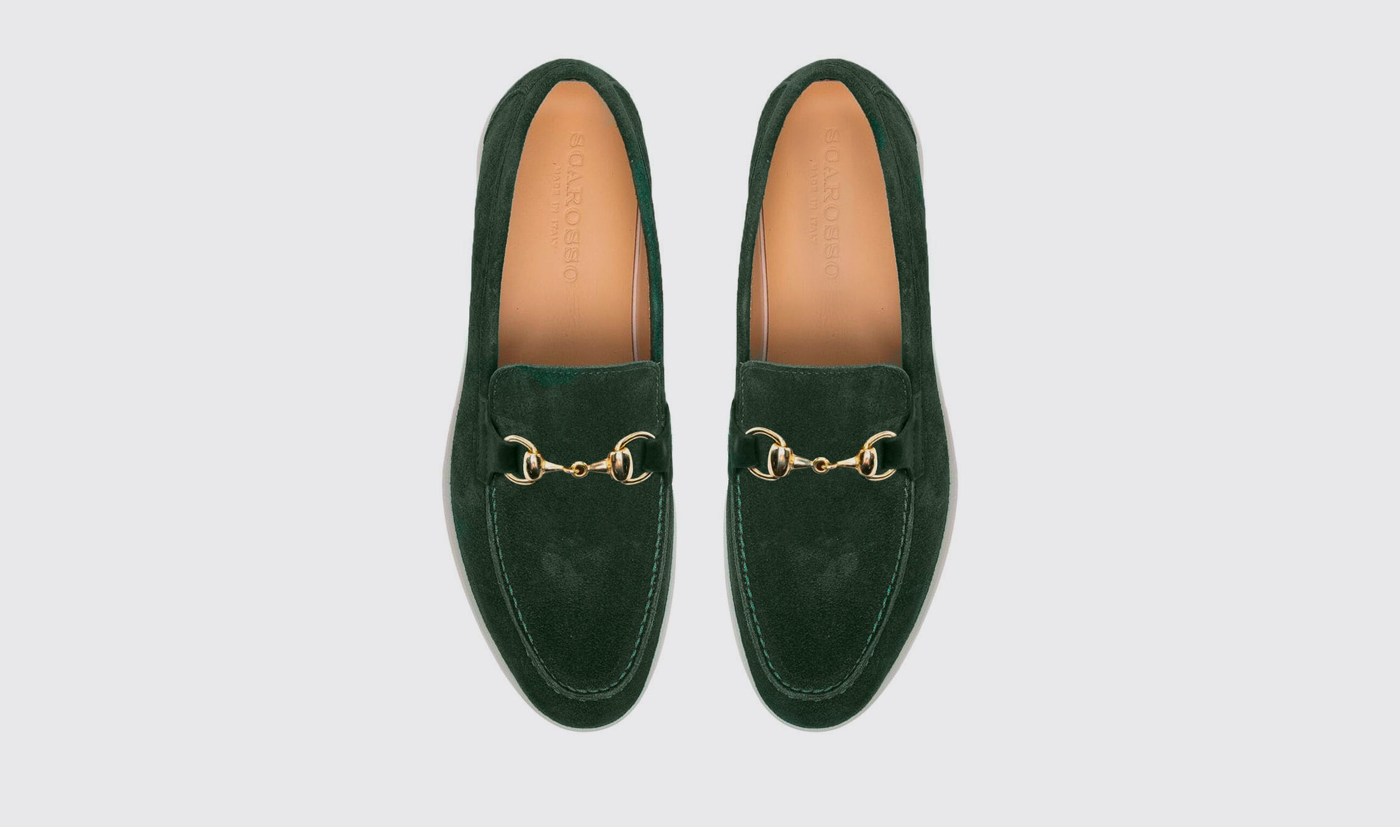 Shop Scarosso Lilia Green Suede - Woman Loafers Green In Green - Suede