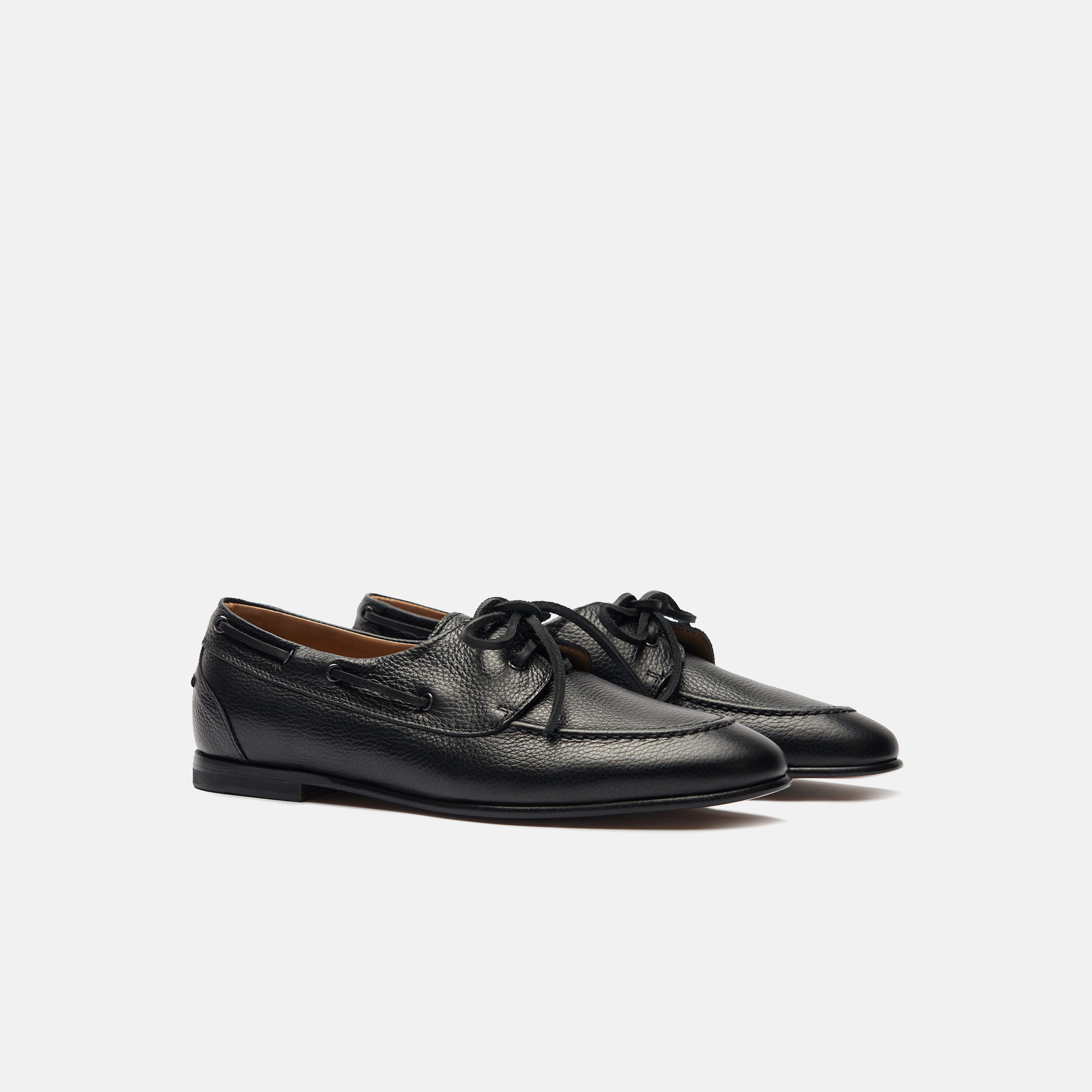 Scarosso Ginevra Grain Loafers In Black