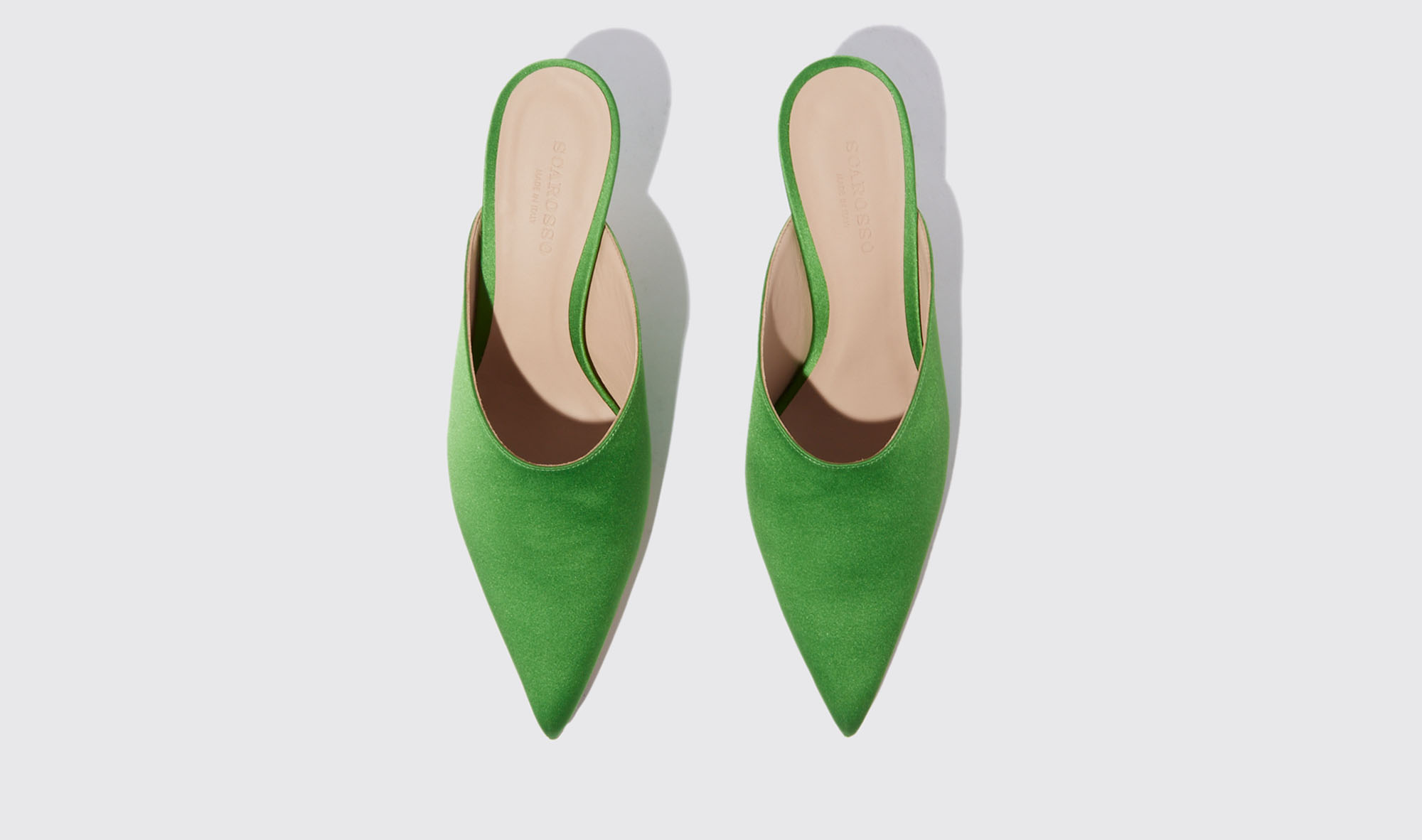 Shop Scarosso Laura Green - Woman Heels Green In Green - Silk
