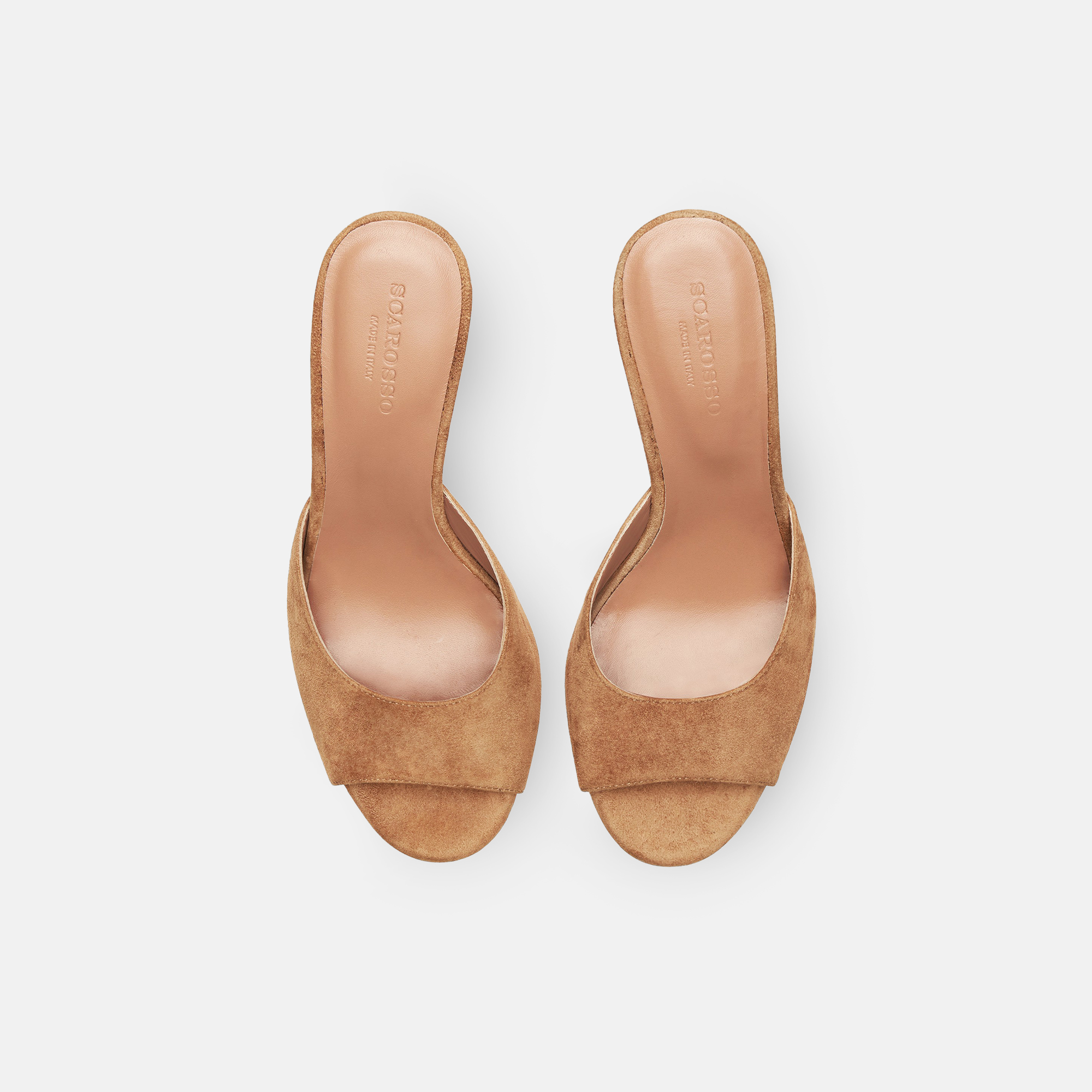 Shop Scarosso Lohan Tan Suede - Woman Mules Tan In Tan - Suede