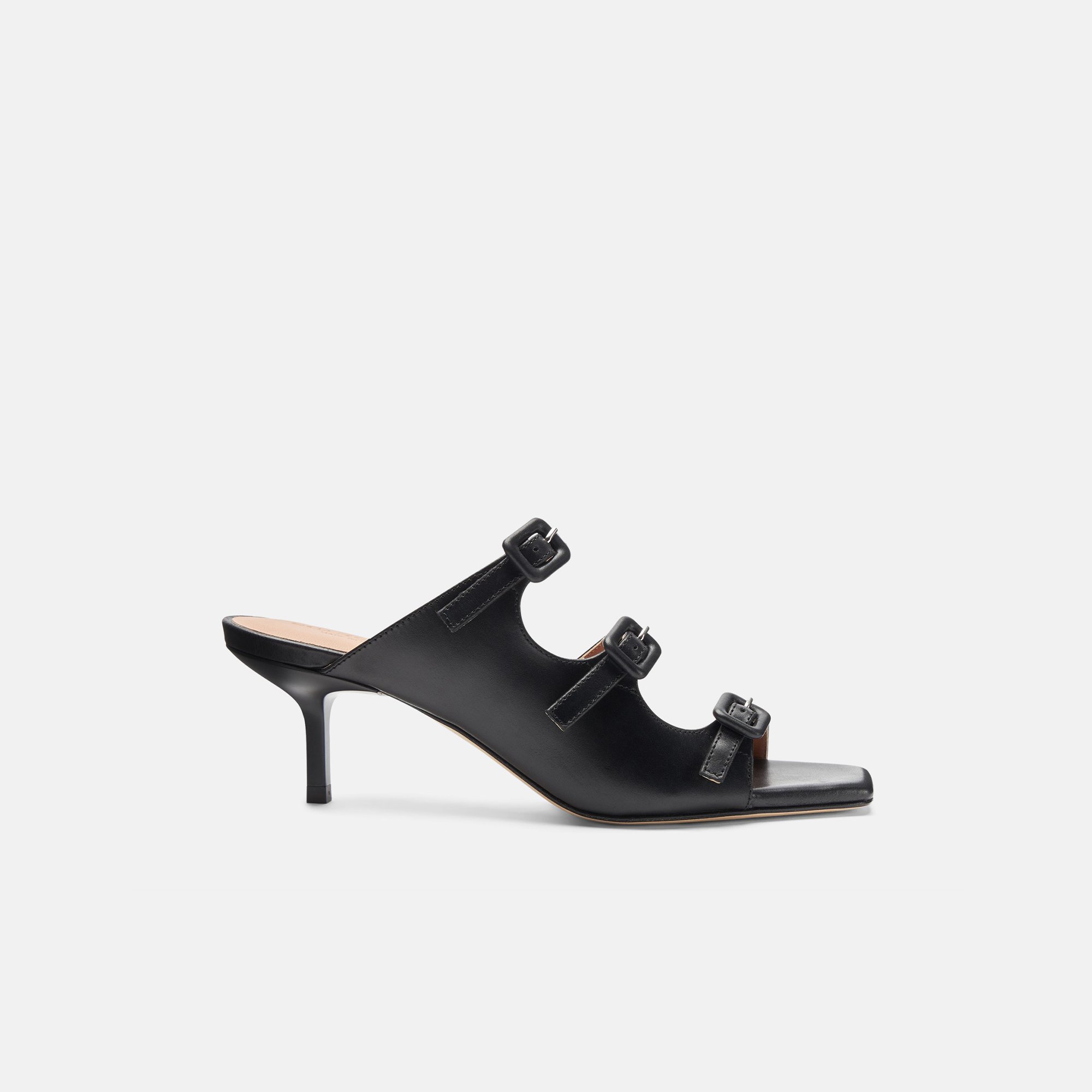 Scarosso Manuela 65mm Leather Mules In Black - Calf