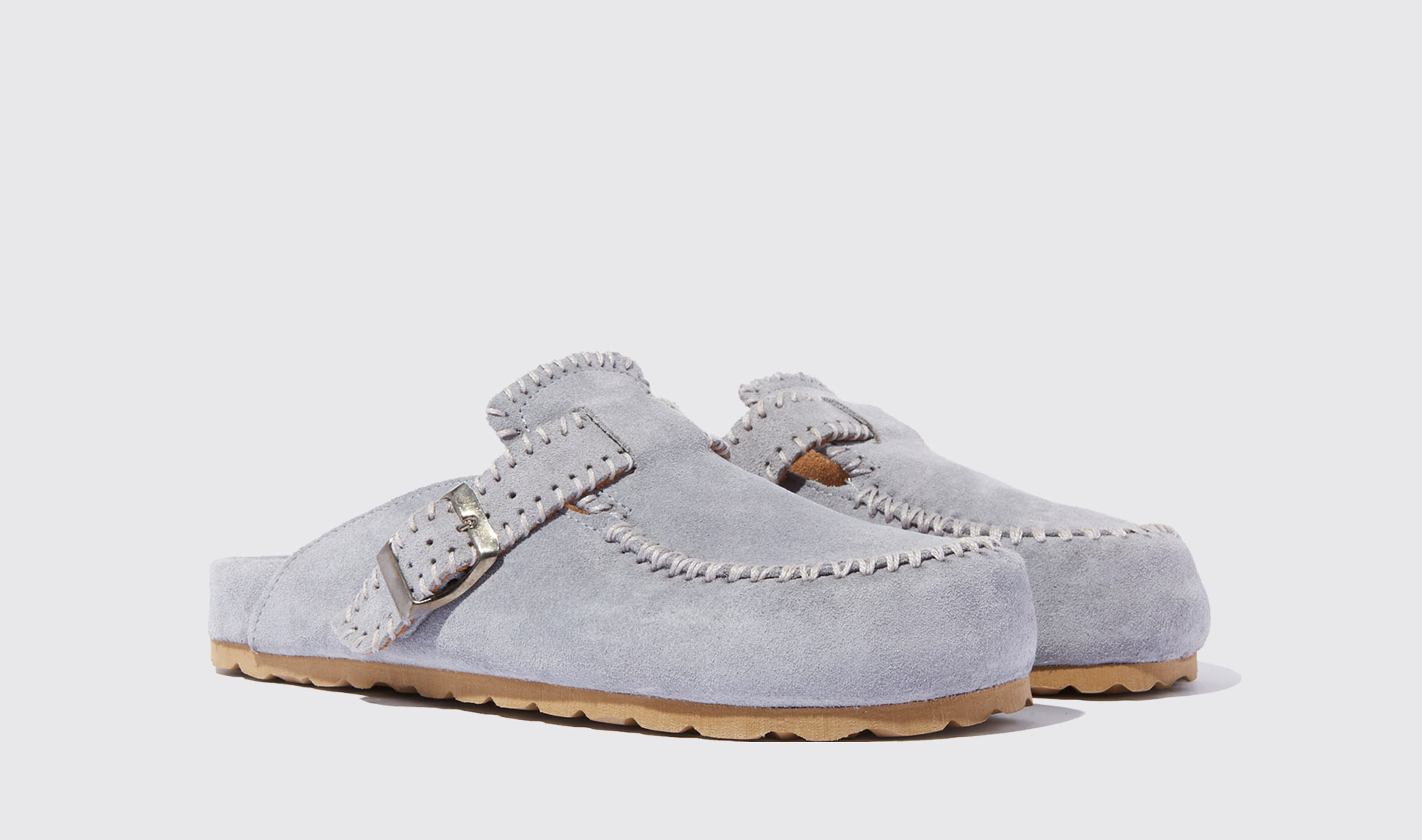 Shop Scarosso Cheyenne Morning - Woman Loafers & Flats Light Blue In Light Blue - Suede