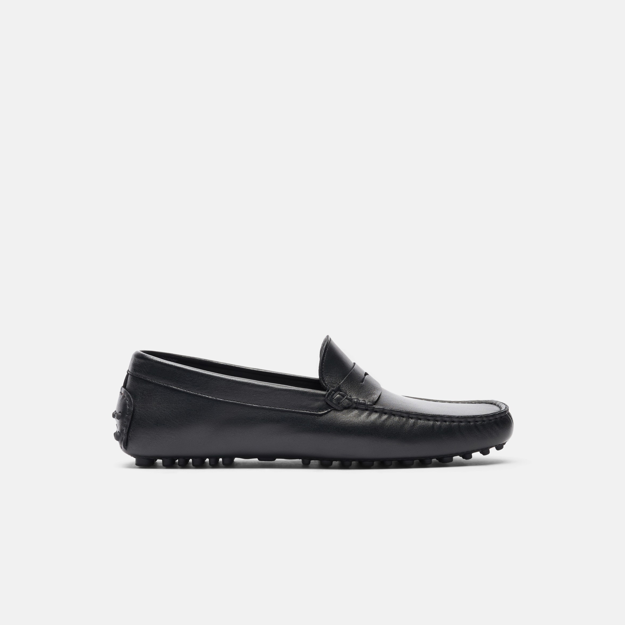 Scarosso Michael Black - Uomo Mocassini Con Gommini Nero - Vitello 40