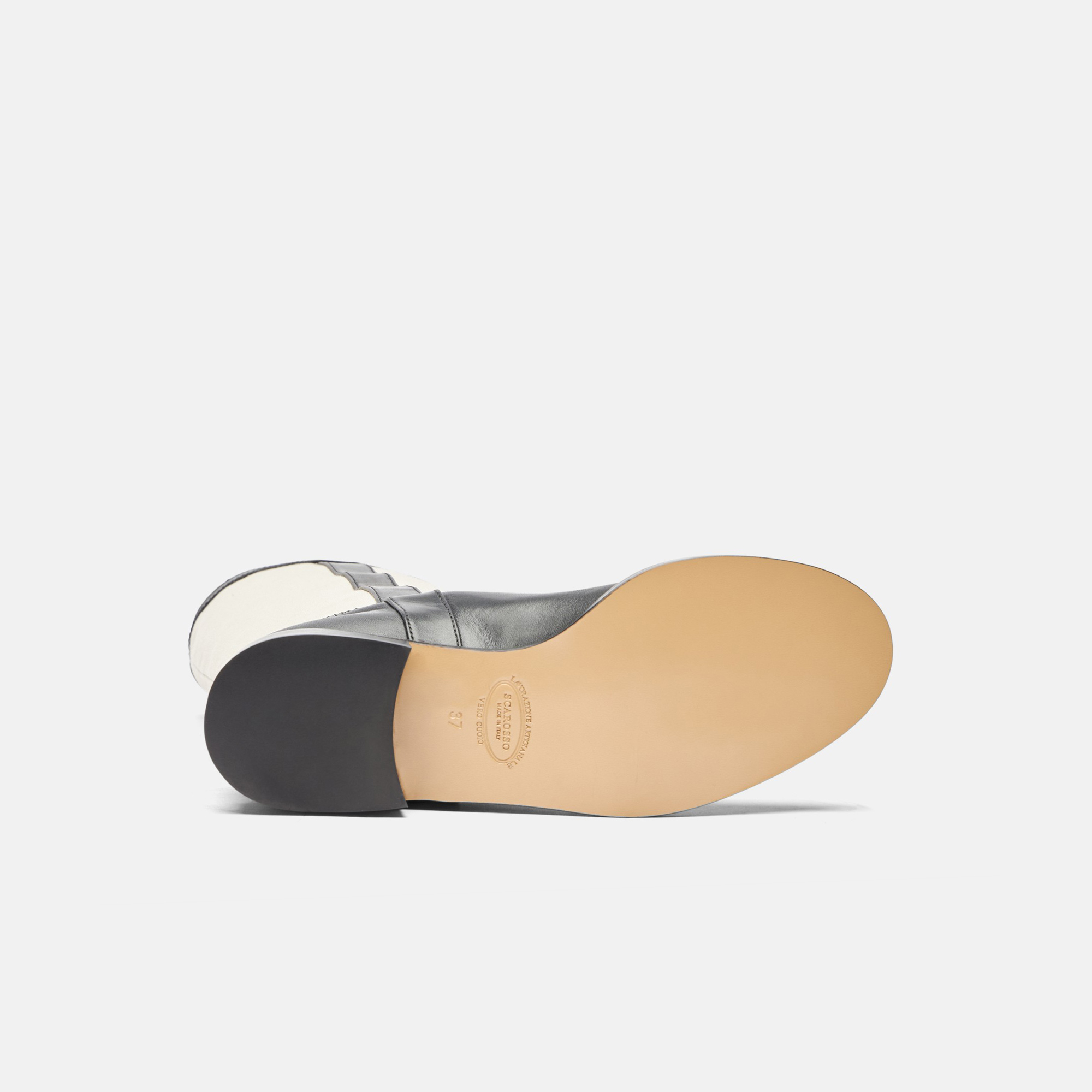 Scarosso Tess Black Canvas In Black - Calf
