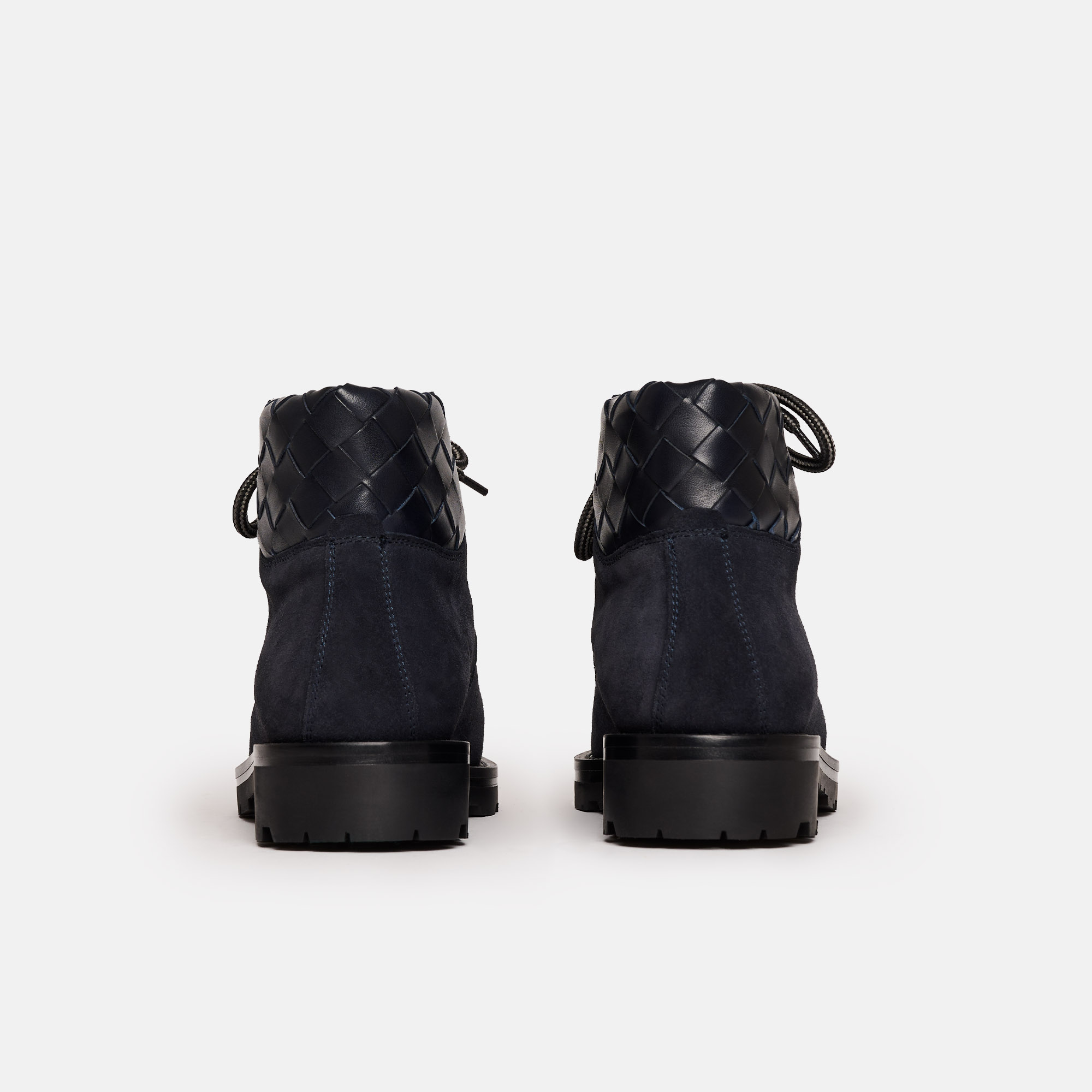 Scarosso Catherine Woven-panel Lace-up Boots