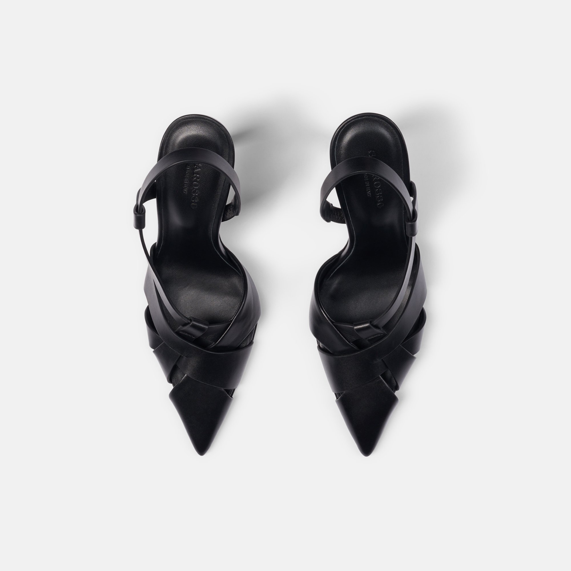 Scarosso 85mm Athena Strappy Pumps In Black - Calf