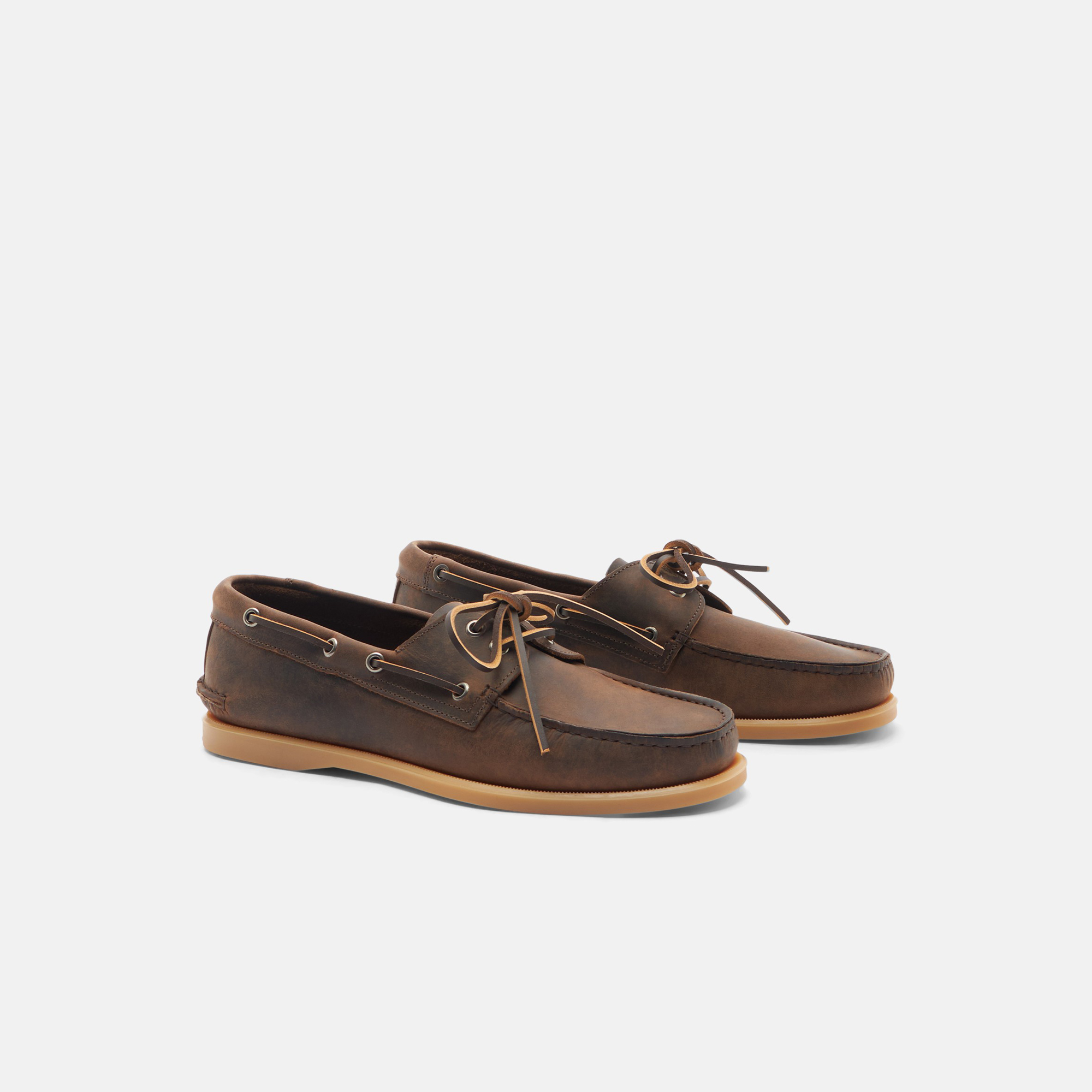 Men�s Brown Nubuck Boat Shoes Jude Scarosso