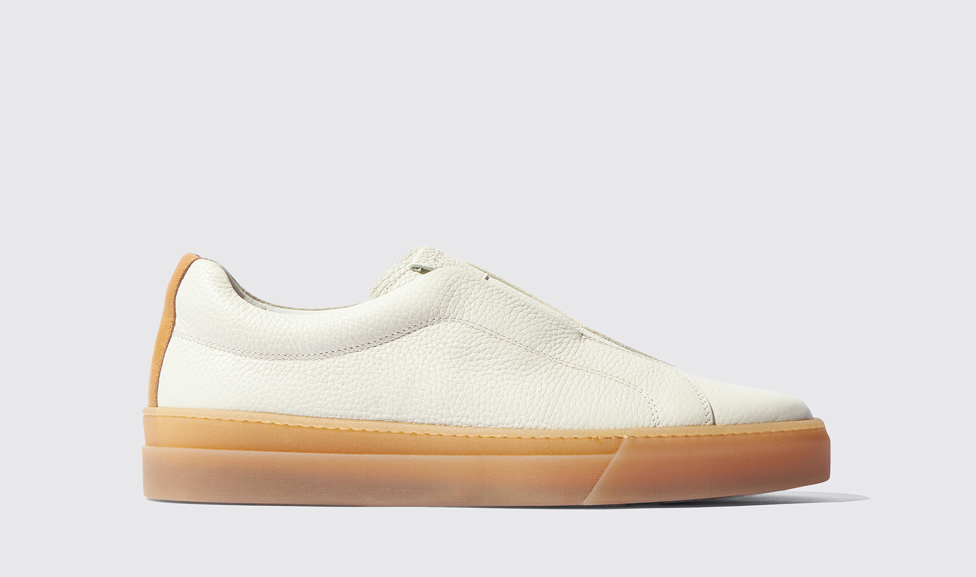 Scarosso Luca White Grain - Man Sneakers White In White - Calf Leather