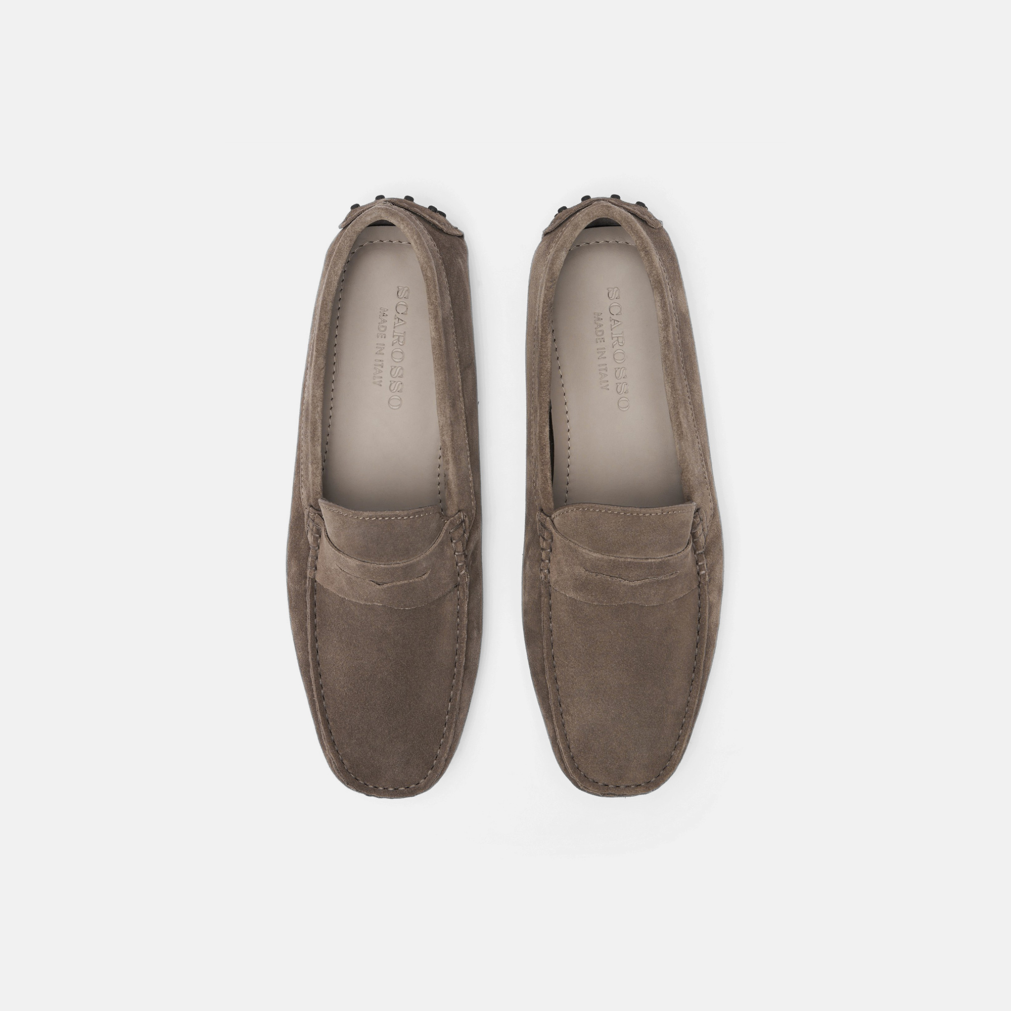 Scarosso Michael Suede Drivers In Taupe - Suede