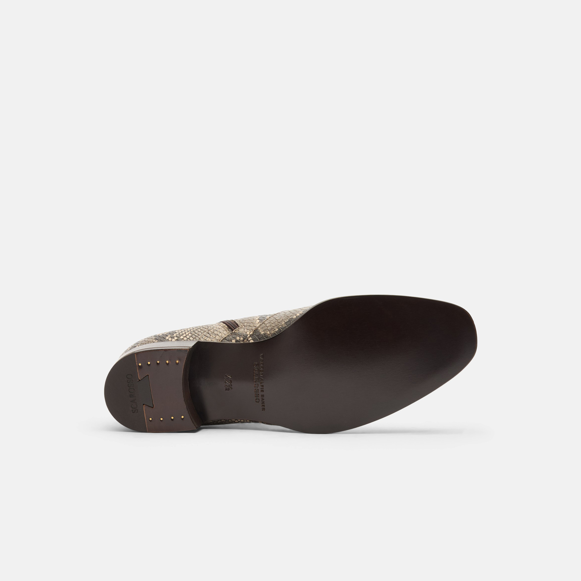 Scarosso Warren Python-print Chelsea Boots In Beige - Python-printed Calf