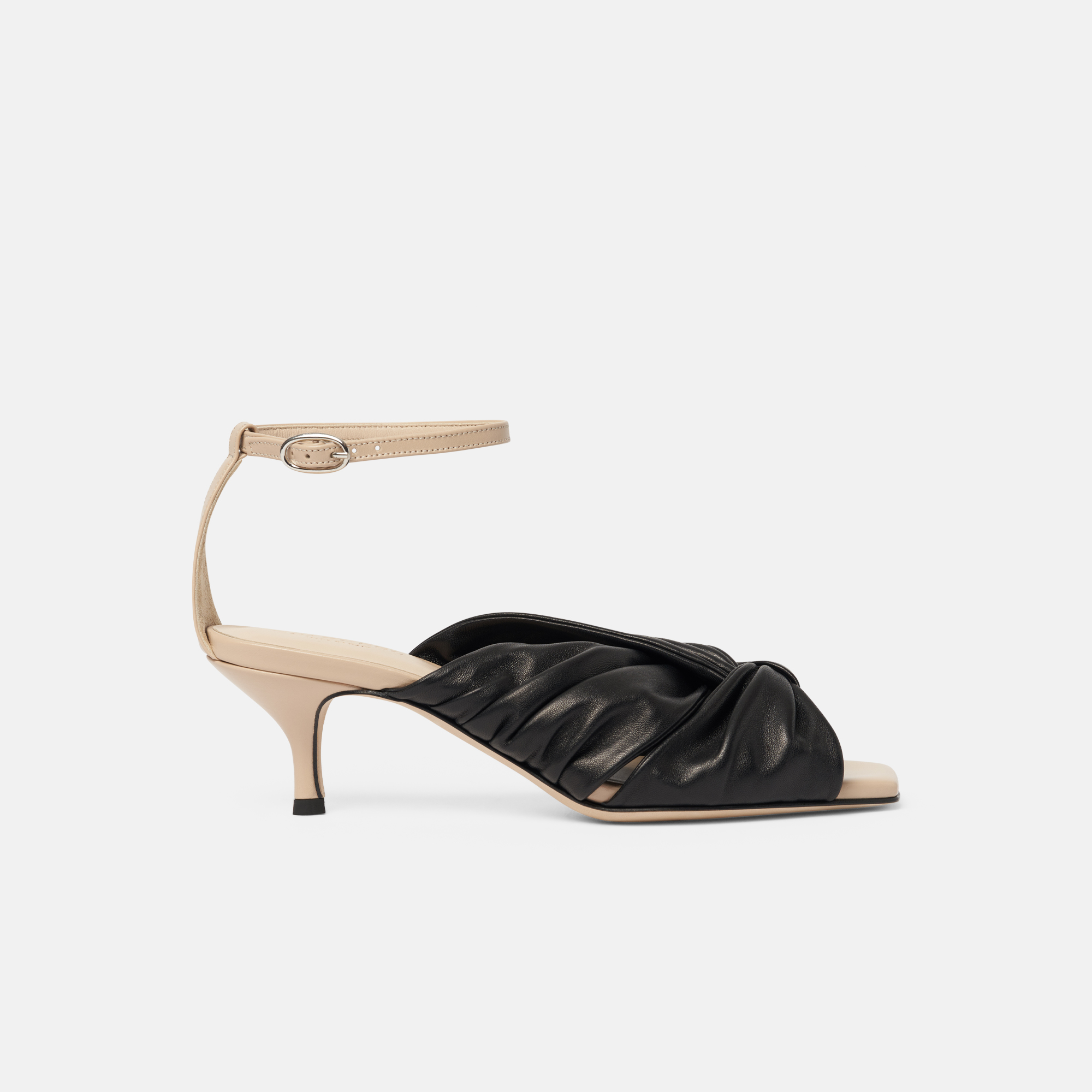 Shop Scarosso Knot Black In Black - Calf