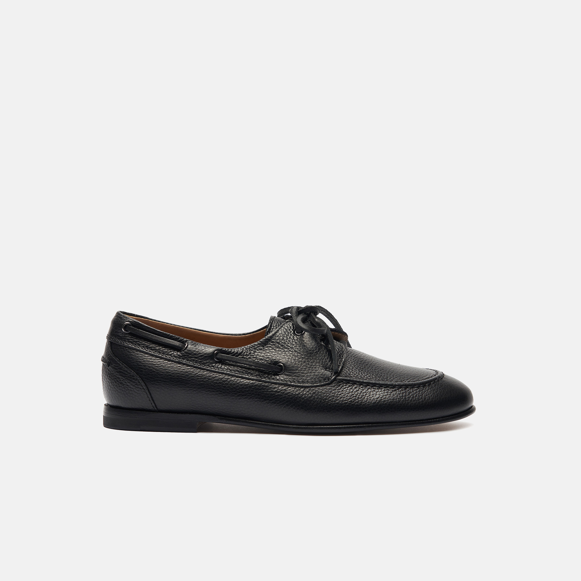 Scarosso Ginevra Grain Loafers In Black