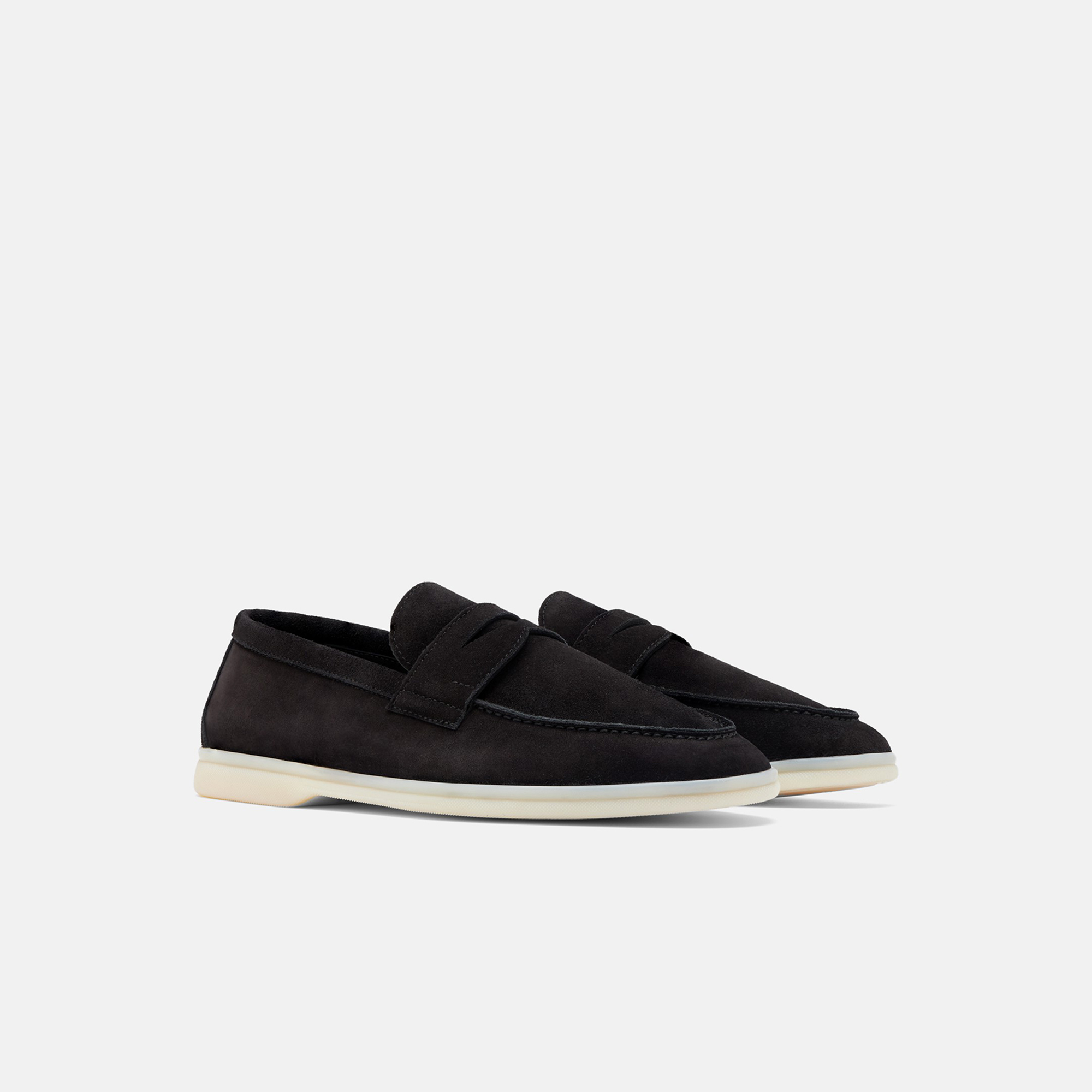 Shop Scarosso Luciano Black Suede Edit - Man Loafers Black Edit In Black Edit - Suede