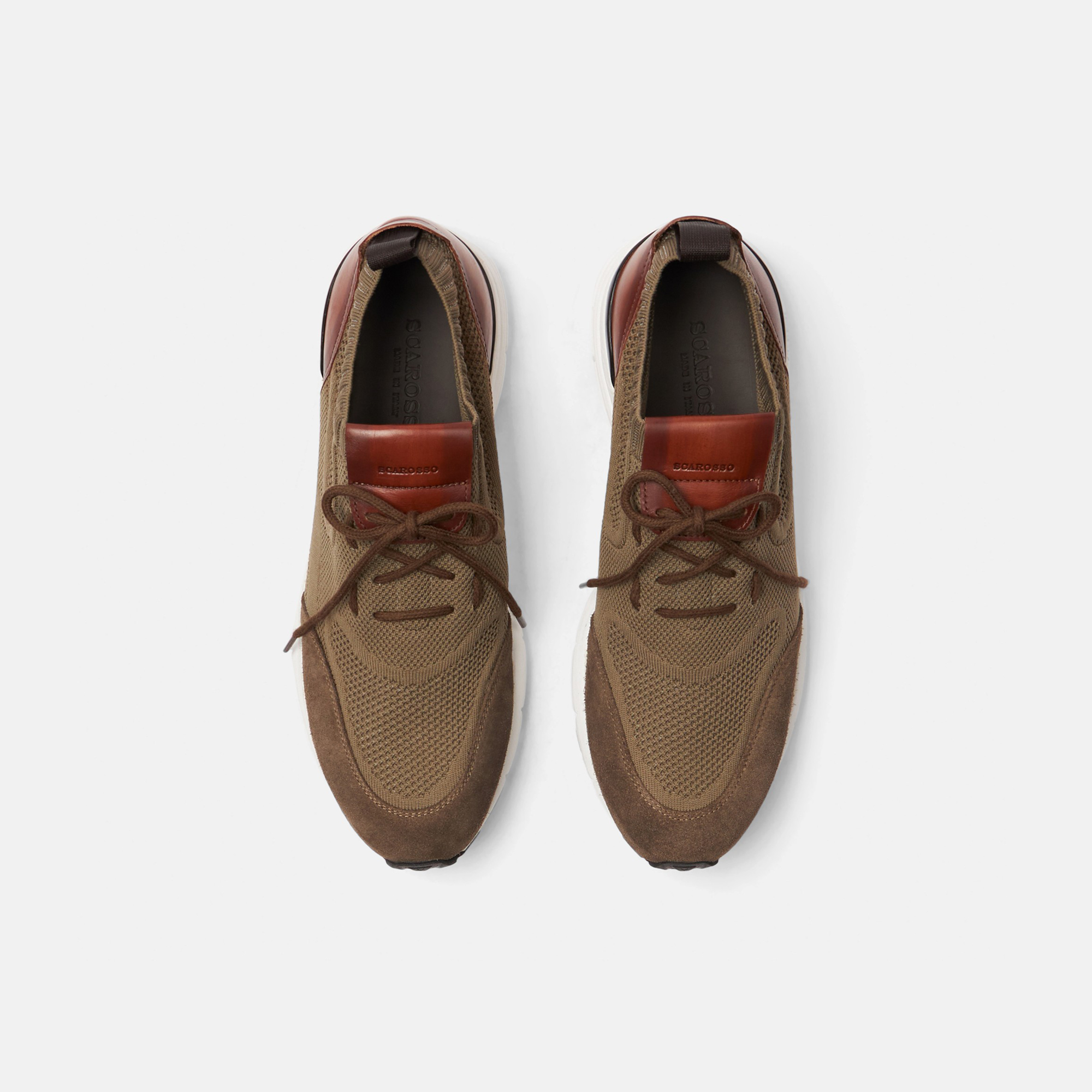 Scarosso Robbie Sneakers In Taupe - Knit