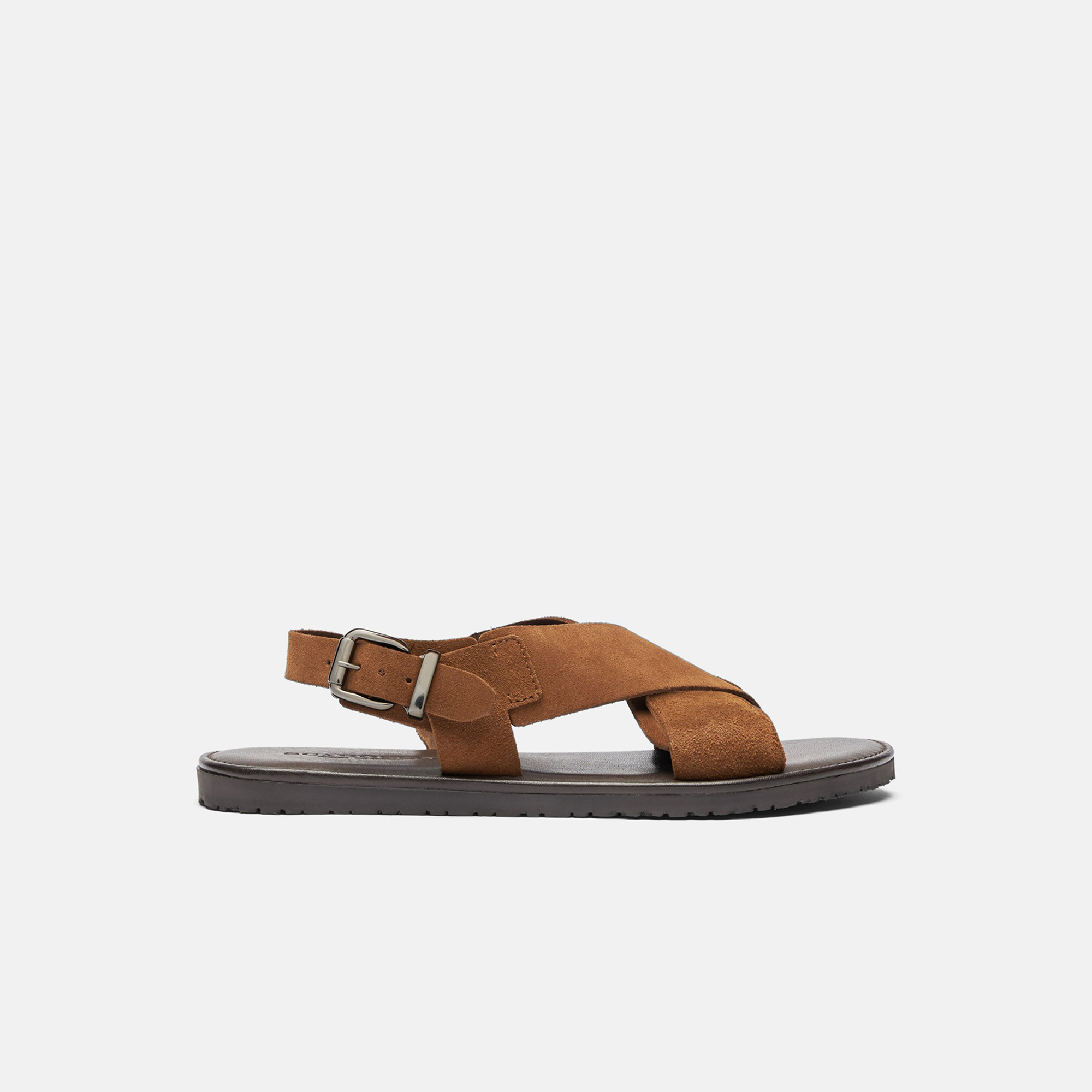 Scarosso Massimo Suede Sandals In Tan - Suede