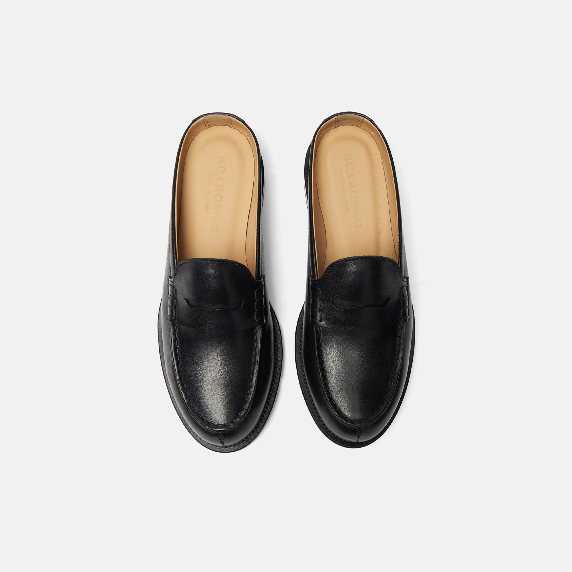 Shop Scarosso Clementina Black In Black - Calf