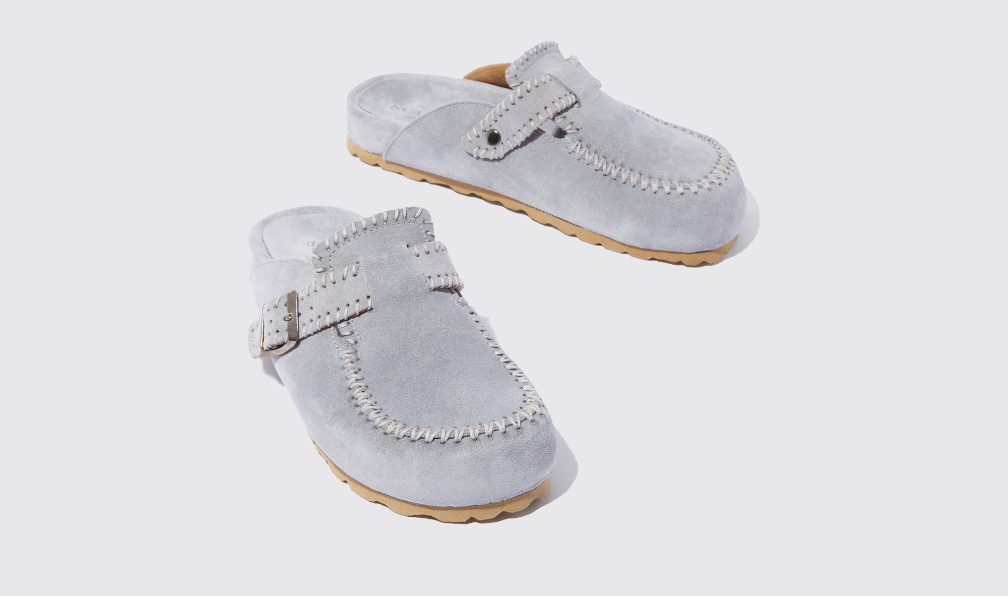 Shop Scarosso Cheyenne Morning - Woman Loafers & Flats Light Blue In Light Blue - Suede