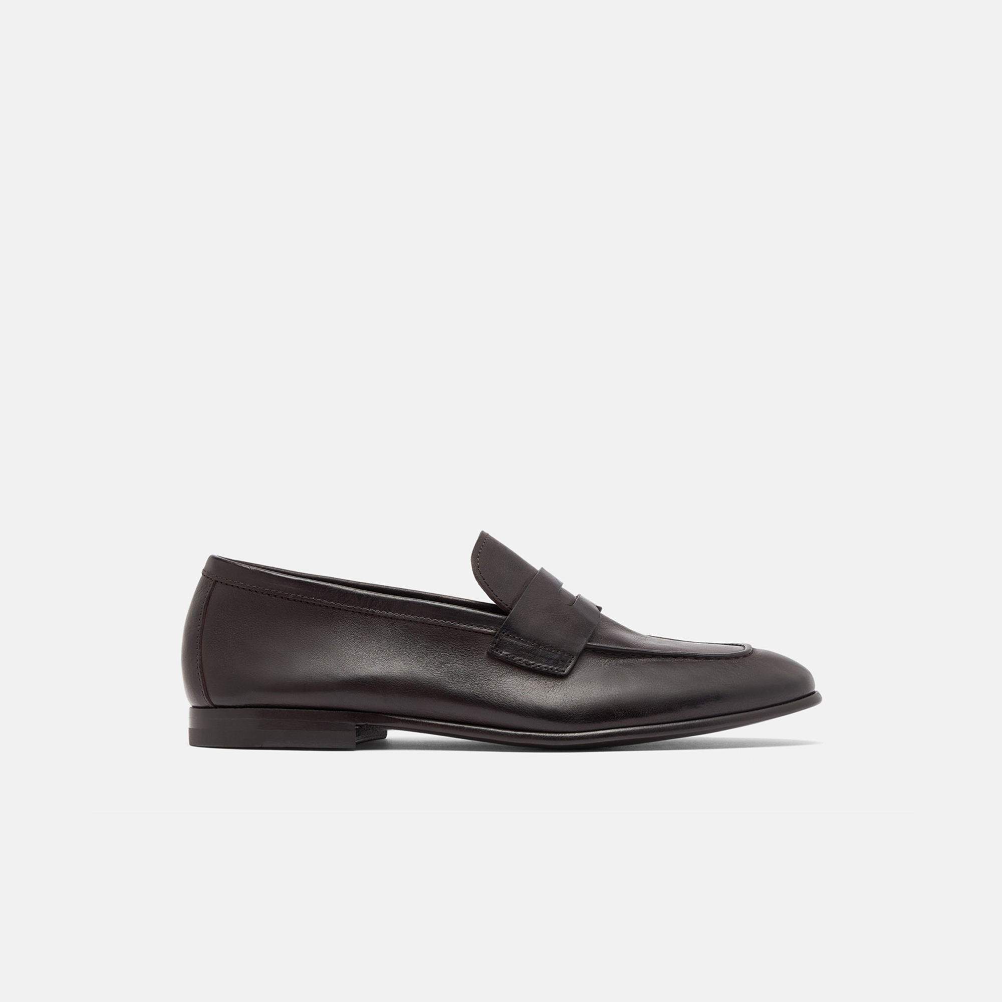 Scarosso Gregory Leather Loafers In Brown Calf Leather